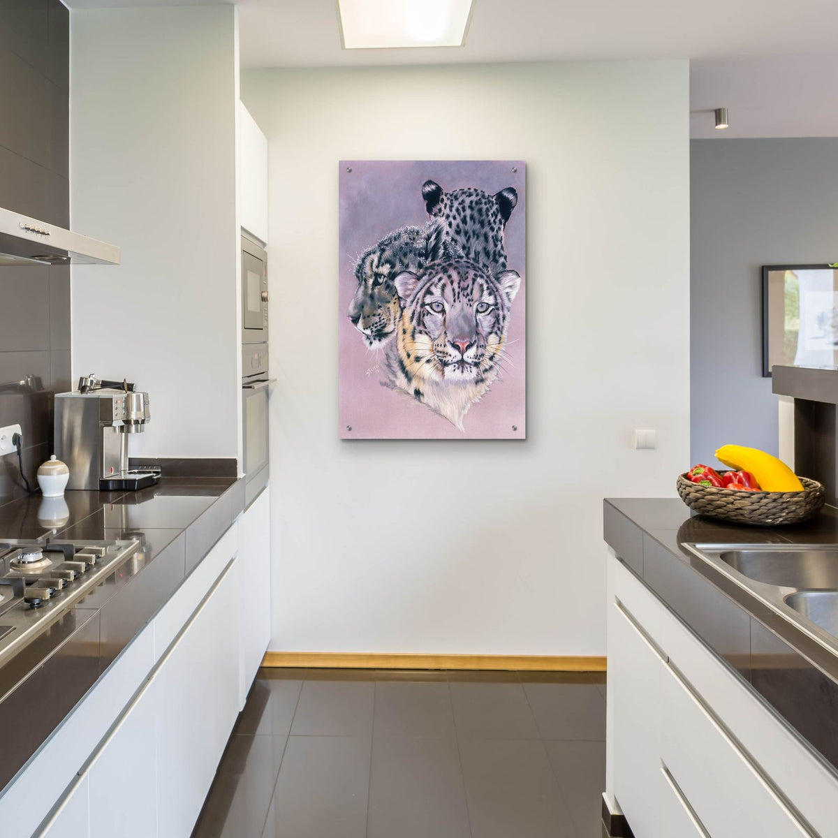 Tapestry In Grey by Barbara Keith - 24x36 acrylic wall art in a room
