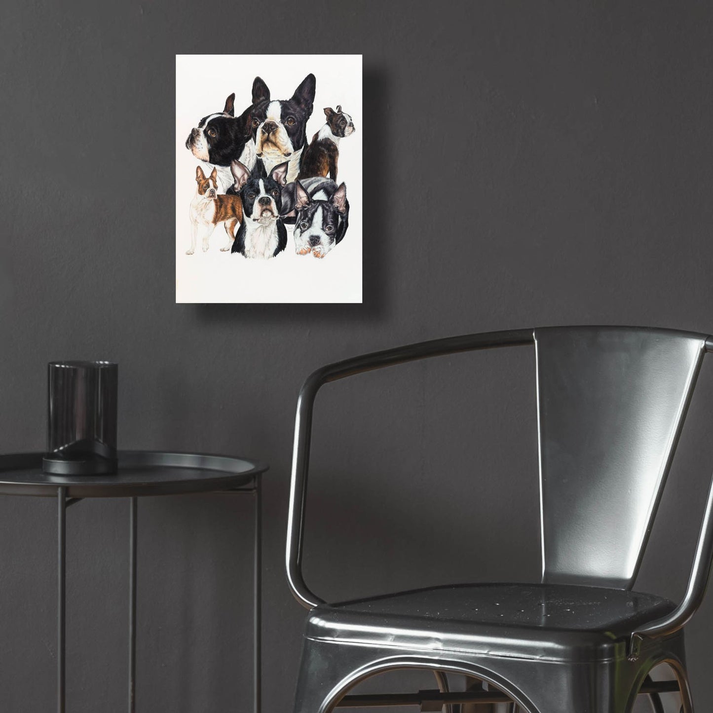 Epic Art 'Boston Terrier' by Barbara Keith, Acrylic Glass Wall Art,12x16