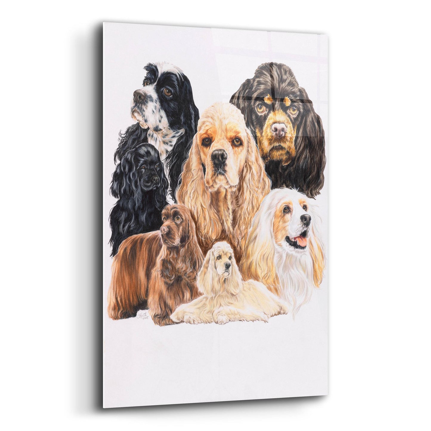 Epic Art 'Cocker Spaniel' by Barbara Keith, Acrylic Glass Wall Art,12x16