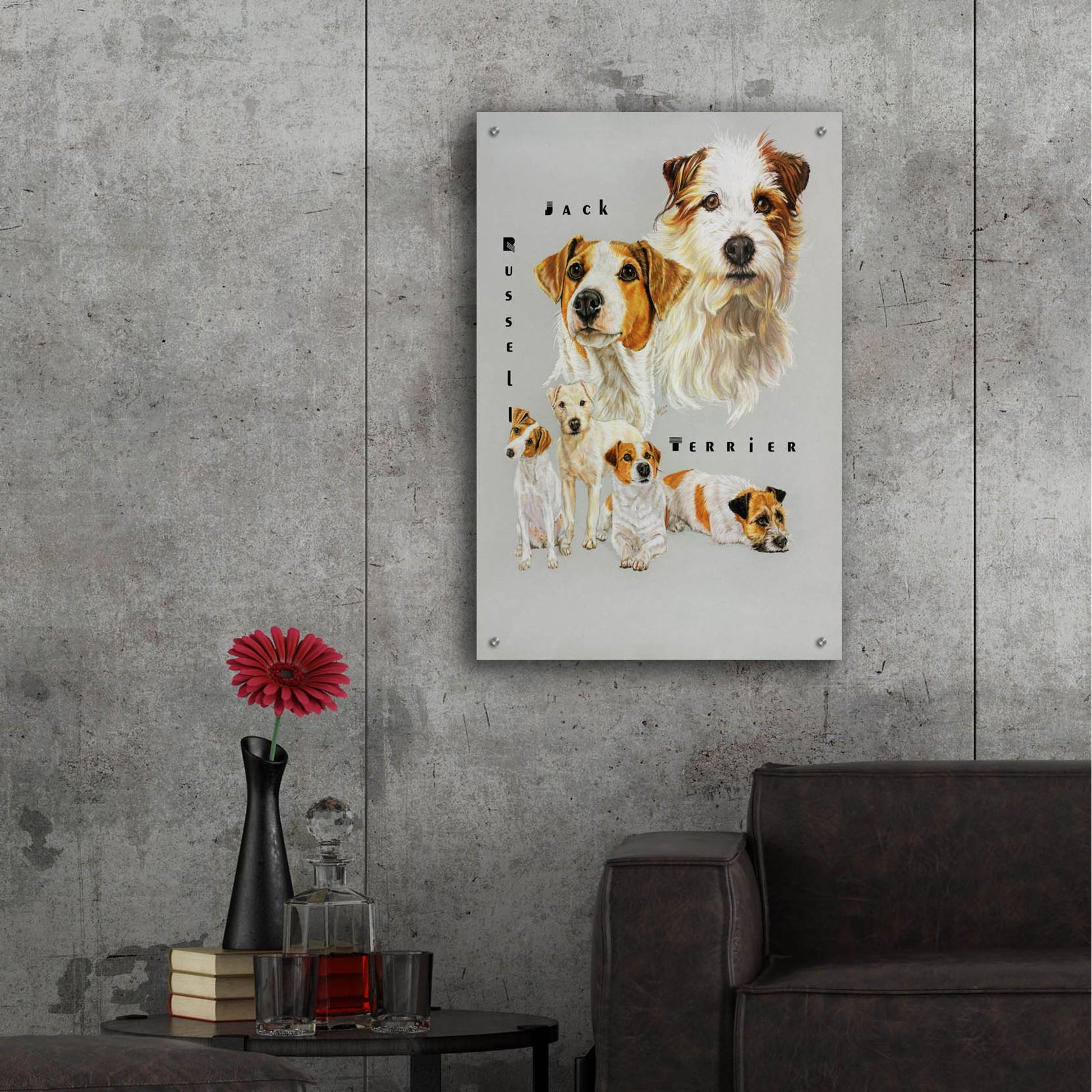 Epic Art 'Jack Russell Terrier' by Barbara Keith, Acrylic Glass Wall Art,24x36