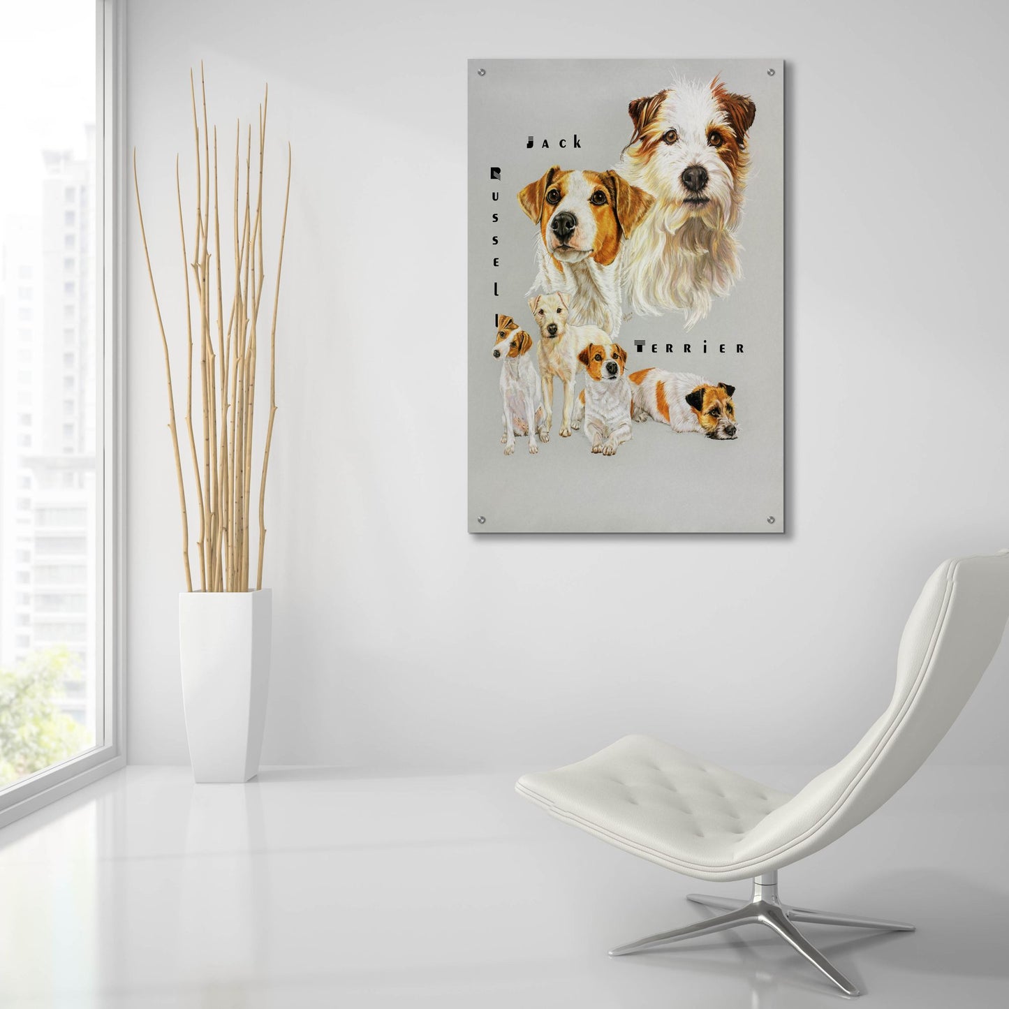 Epic Art 'Jack Russell Terrier' by Barbara Keith, Acrylic Glass Wall Art,24x36