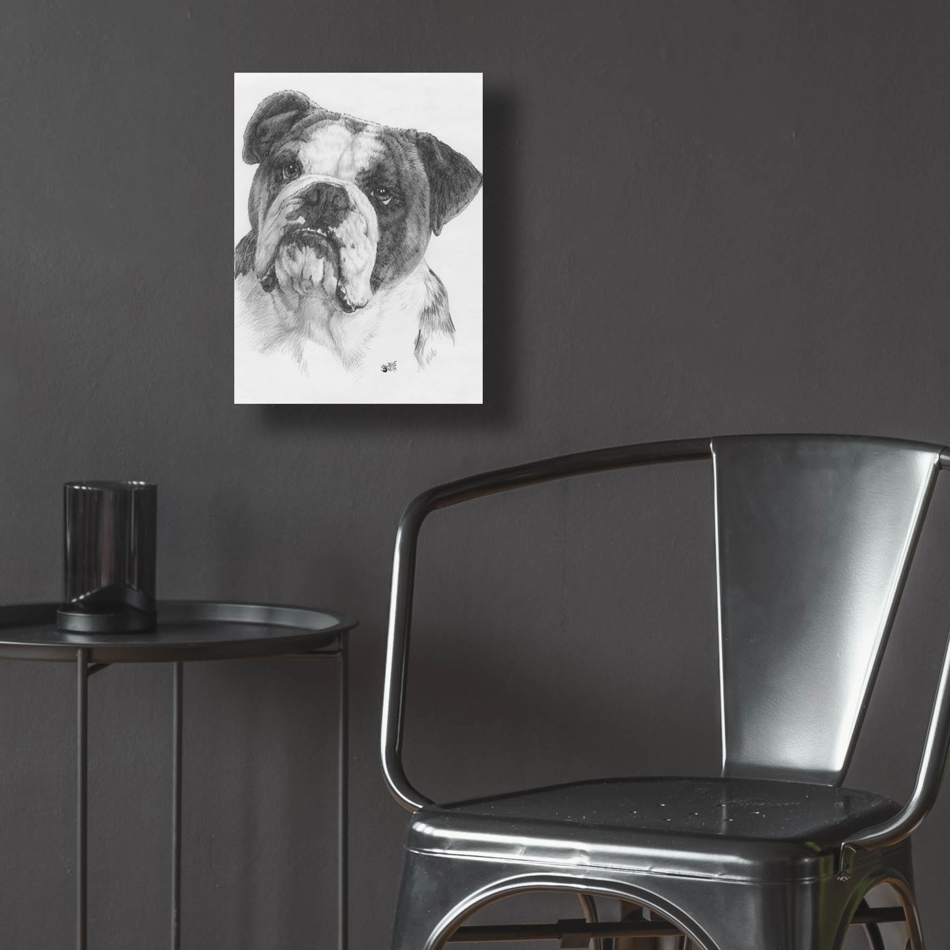 Epic Art 'American Bulldog' by Barbara Keith, Acrylic Glass Wall Art,12x16