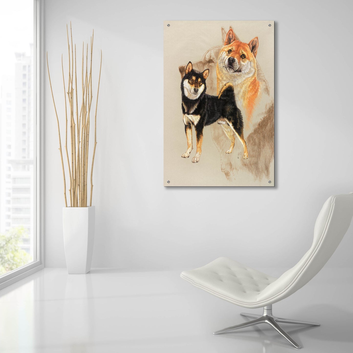 Epic Art 'Sheba Inu' by Barbara Keith, Acrylic Glass Wall Art,24x36