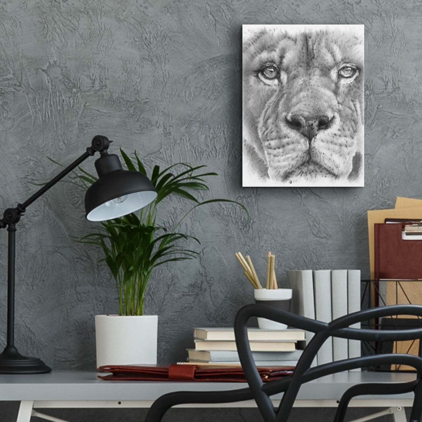 Epic Art 'Up Close Lion' by Barbara Keith, Acrylic Glass Wall Art,12x16