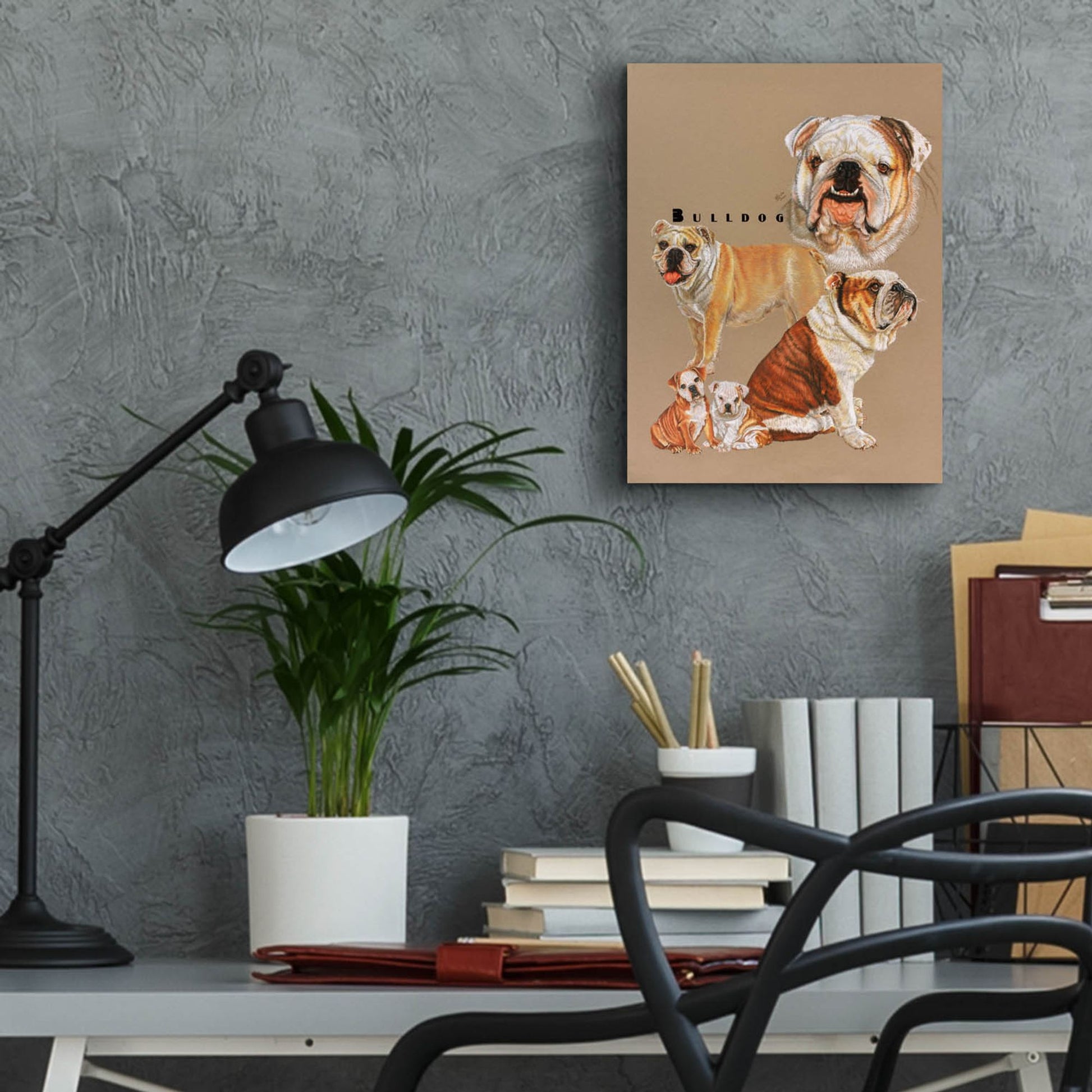 Epic Art 'Bulldog' by Barbara Keith, Acrylic Glass Wall Art,12x16