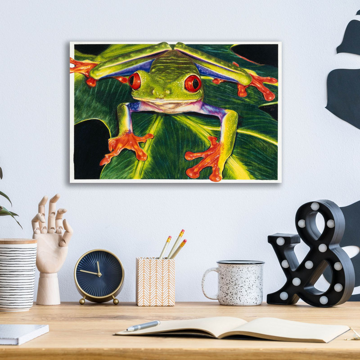 Rainbow Splendor by Barbara Keith - 16x12 acrylic wall art in a room
