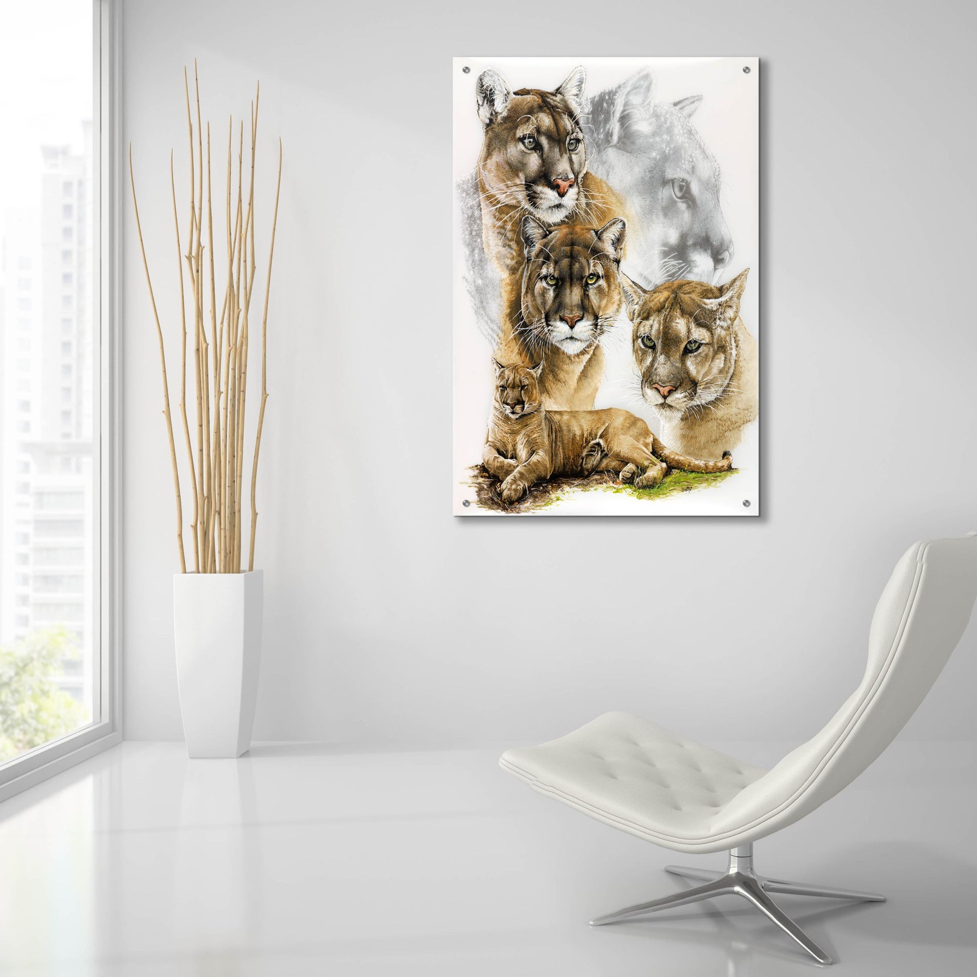 Epic Art 'Fierce' by Barbara Keith, Acrylic Glass Wall Art,24x36