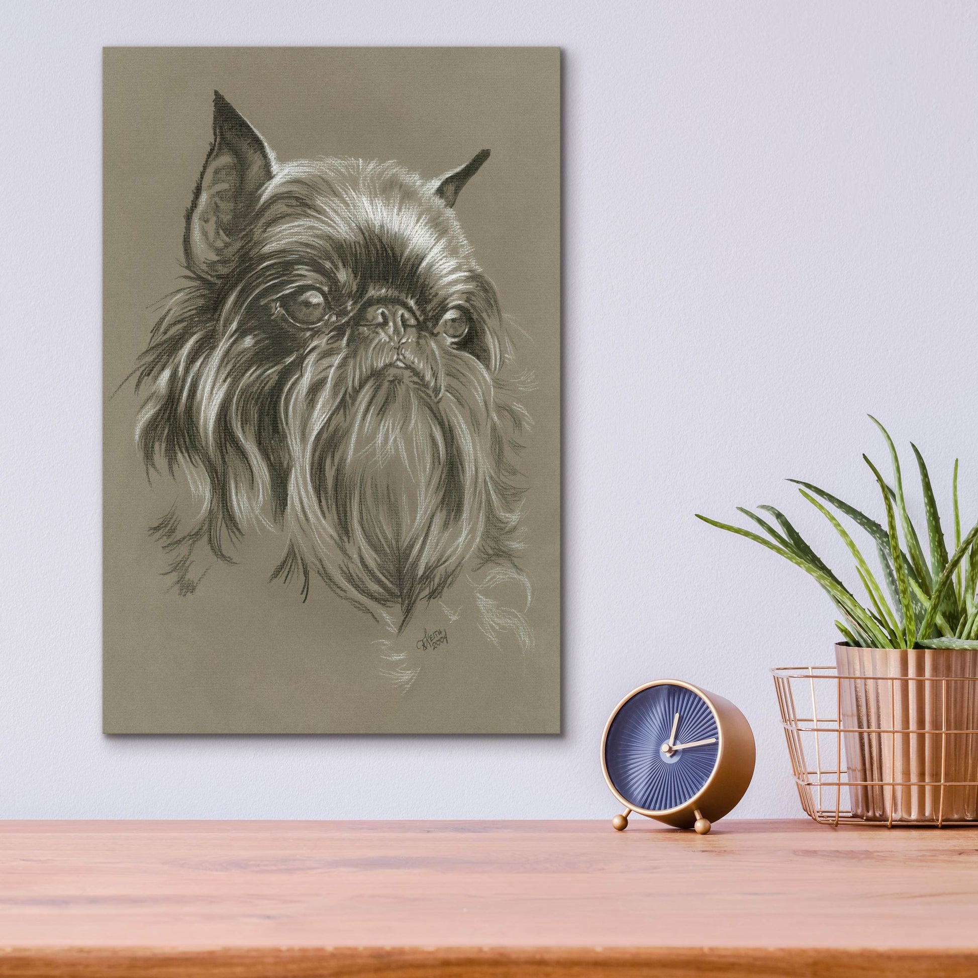 Epic Art 'Brussels Griffon 2' by Barbara Keith, Acrylic Glass Wall Art,12x16