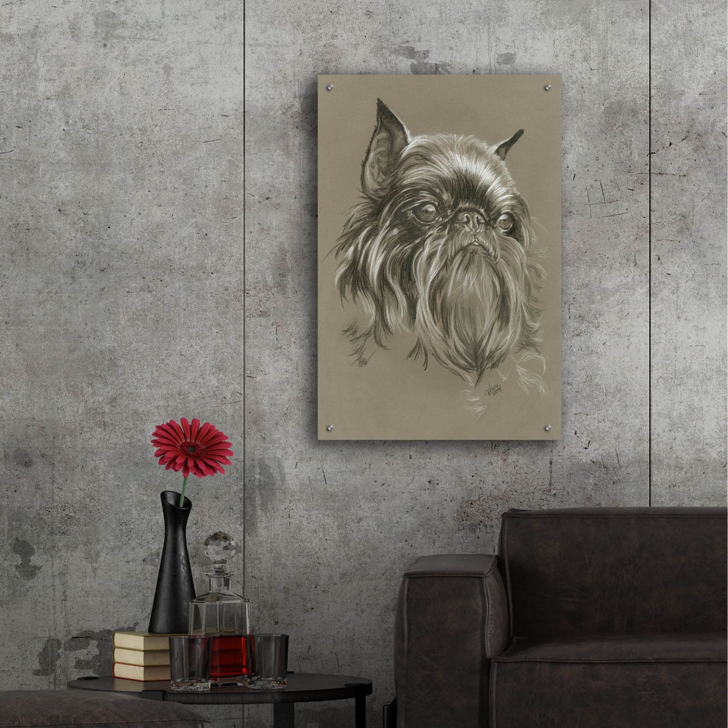 Epic Art 'Brussels Griffon 2' by Barbara Keith, Acrylic Glass Wall Art,24x36