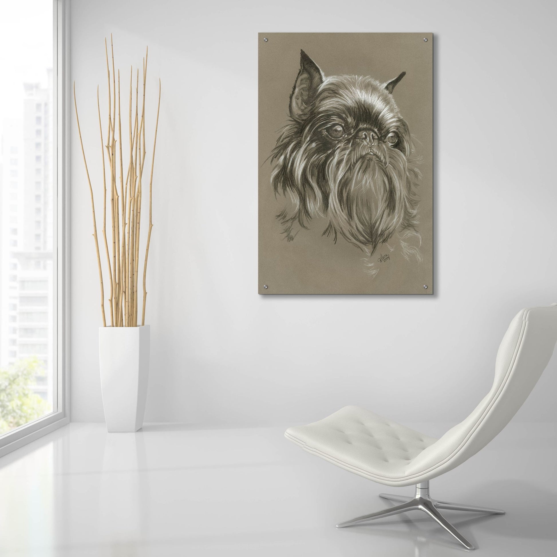 Epic Art 'Brussels Griffon 2' by Barbara Keith, Acrylic Glass Wall Art,24x36