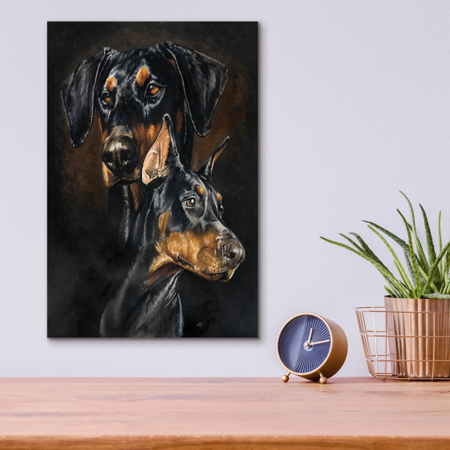 Epic Art 'Doberman Pinscher 2' by Barbara Keith, Acrylic Glass Wall Art,12x16