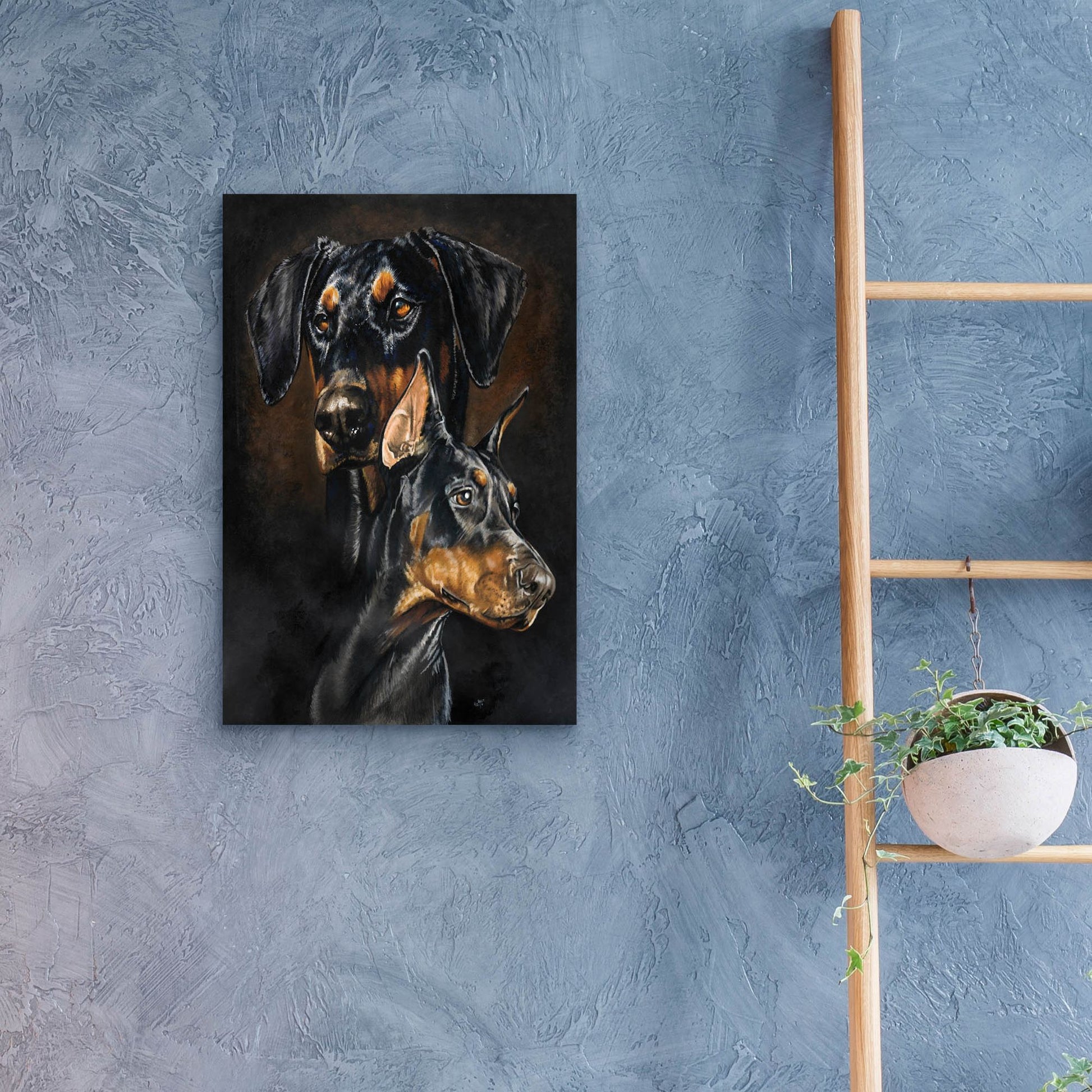 Epic Art 'Doberman Pinscher 2' by Barbara Keith, Acrylic Glass Wall Art,16x24