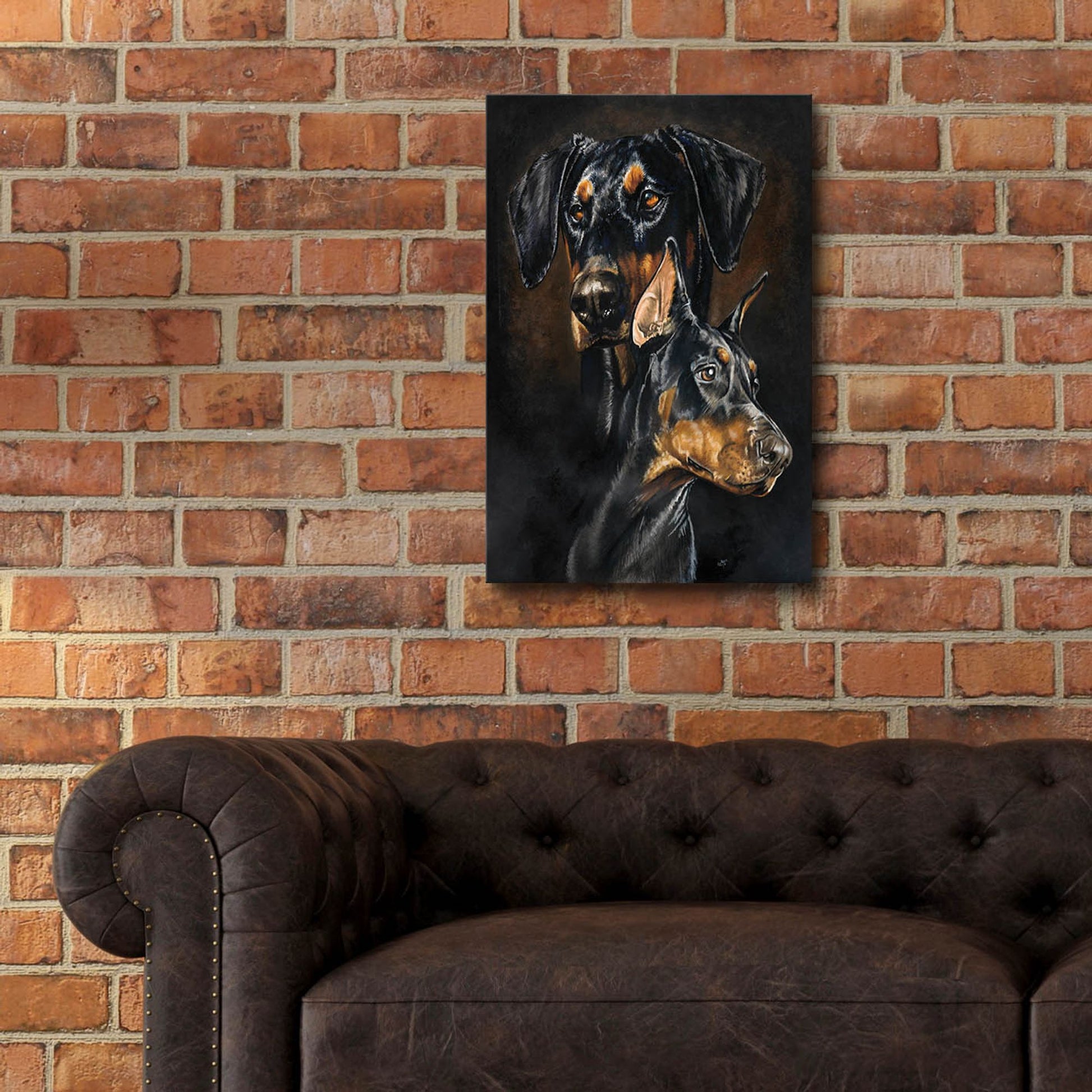 Epic Art 'Doberman Pinscher 2' by Barbara Keith, Acrylic Glass Wall Art,16x24