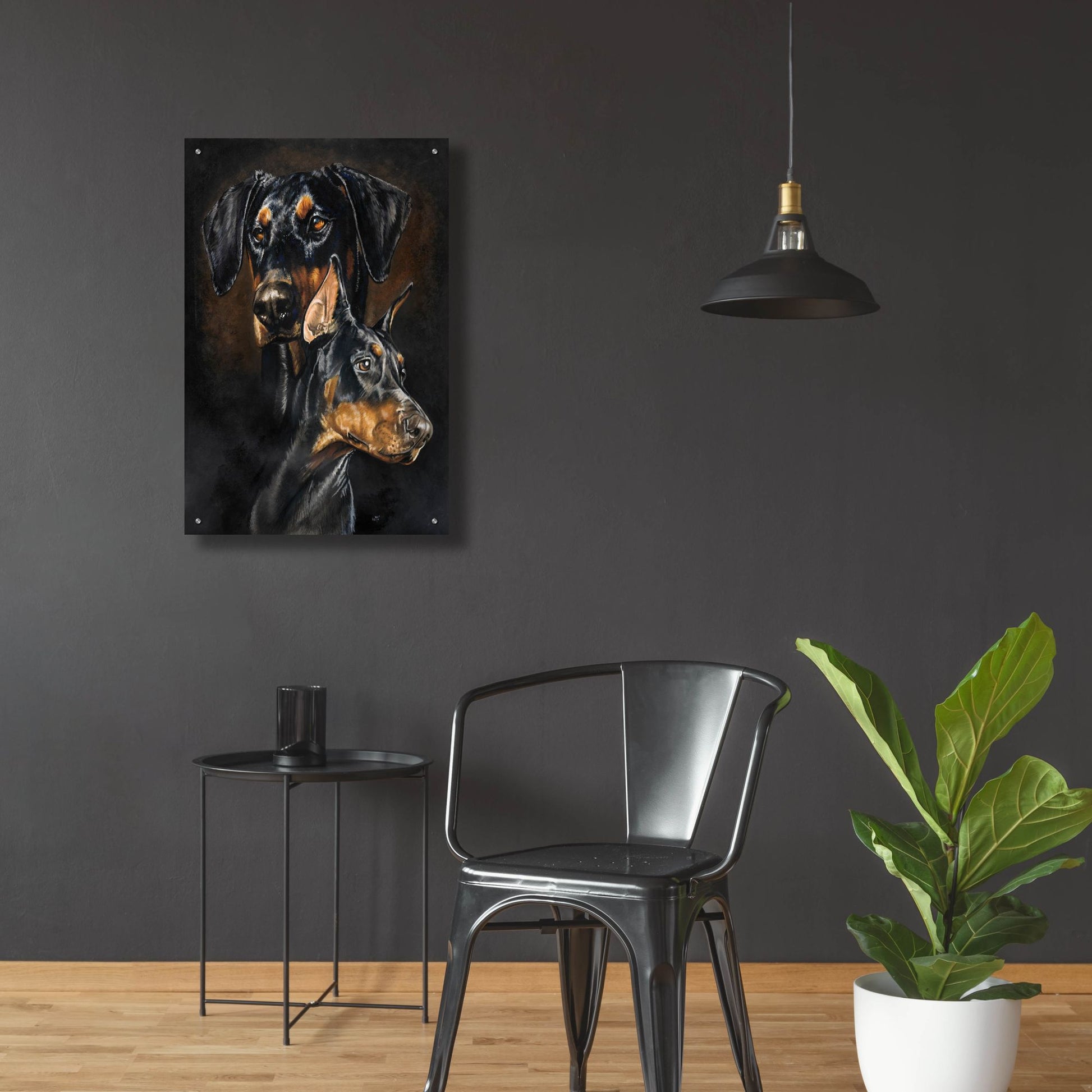 Epic Art 'Doberman Pinscher 2' by Barbara Keith, Acrylic Glass Wall Art,24x36