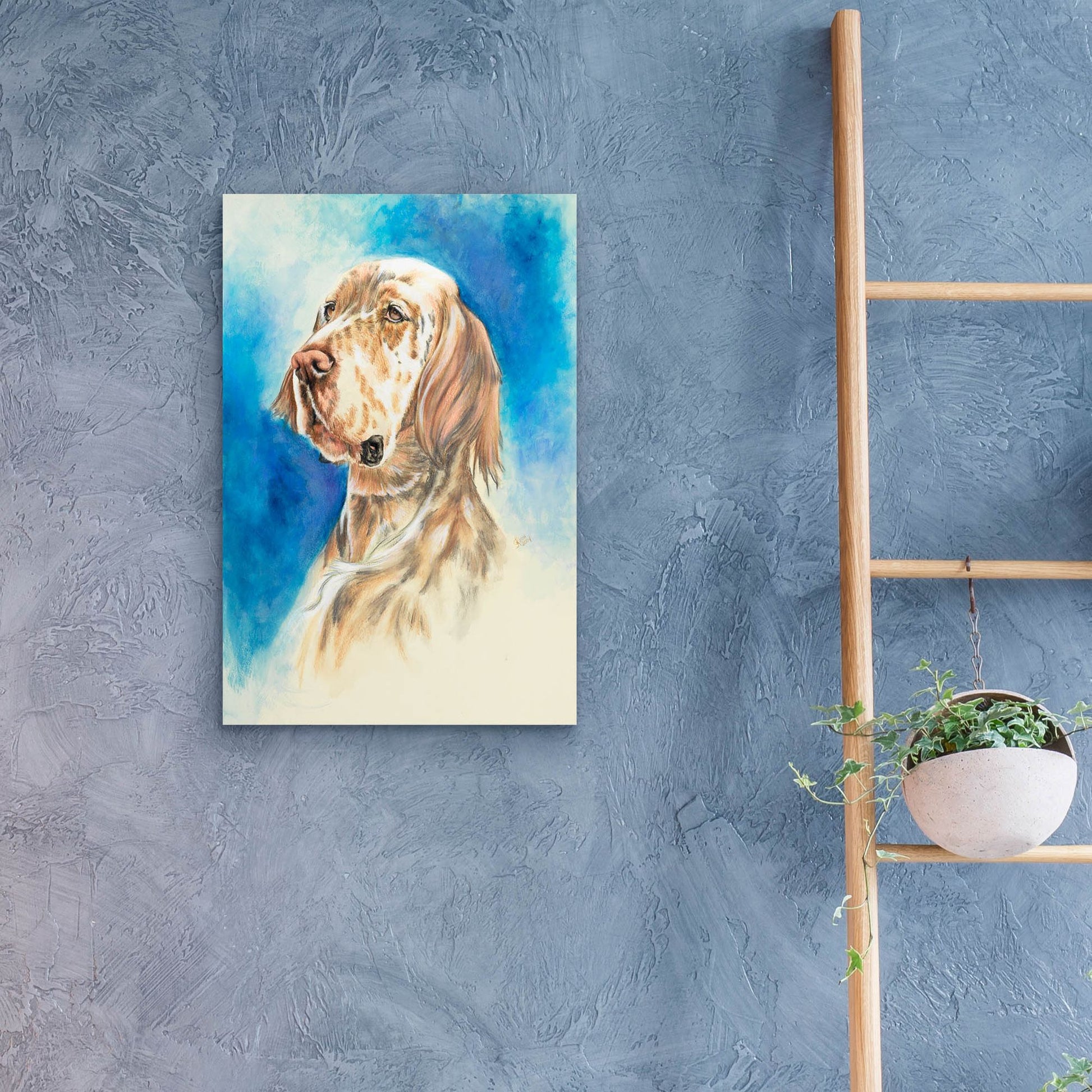 Epic Art 'English Setter' by Barbara Keith, Acrylic Glass Wall Art,16x24