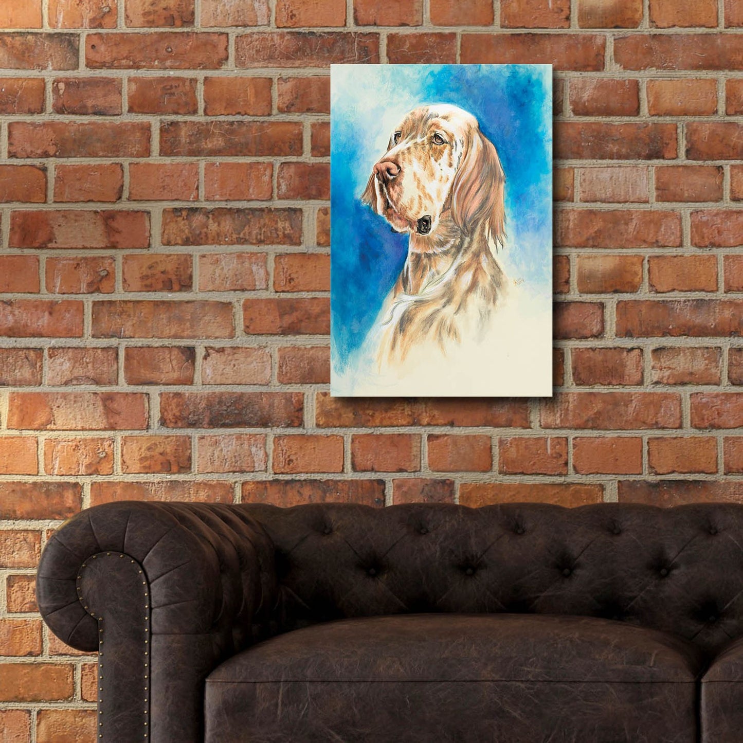 Epic Art 'English Setter' by Barbara Keith, Acrylic Glass Wall Art,16x24