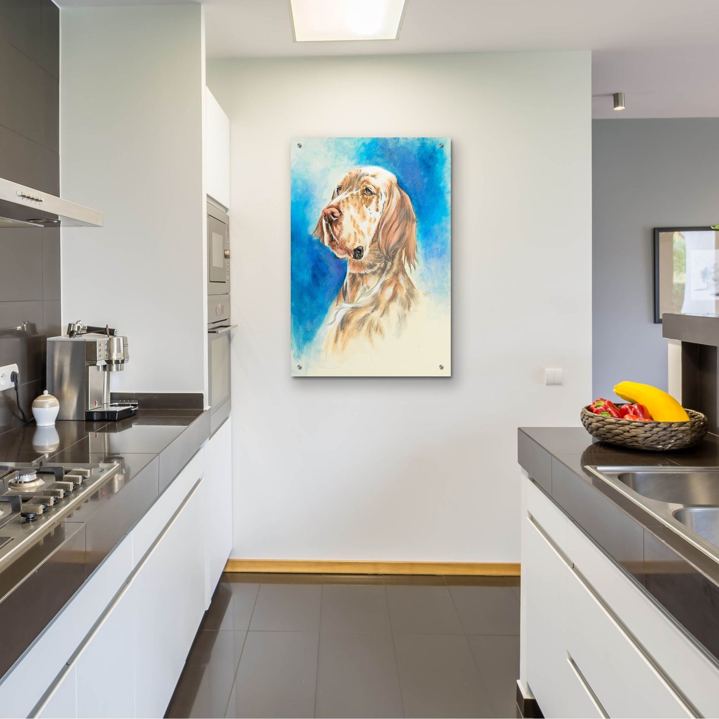 Epic Art 'English Setter' by Barbara Keith, Acrylic Glass Wall Art,24x36