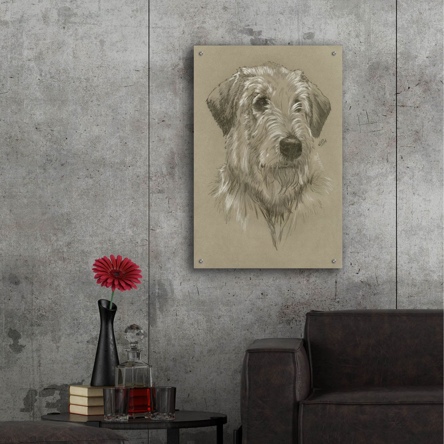 Epic Art 'Irish Wolfhound' by Barbara Keith, Acrylic Glass Wall Art,24x36