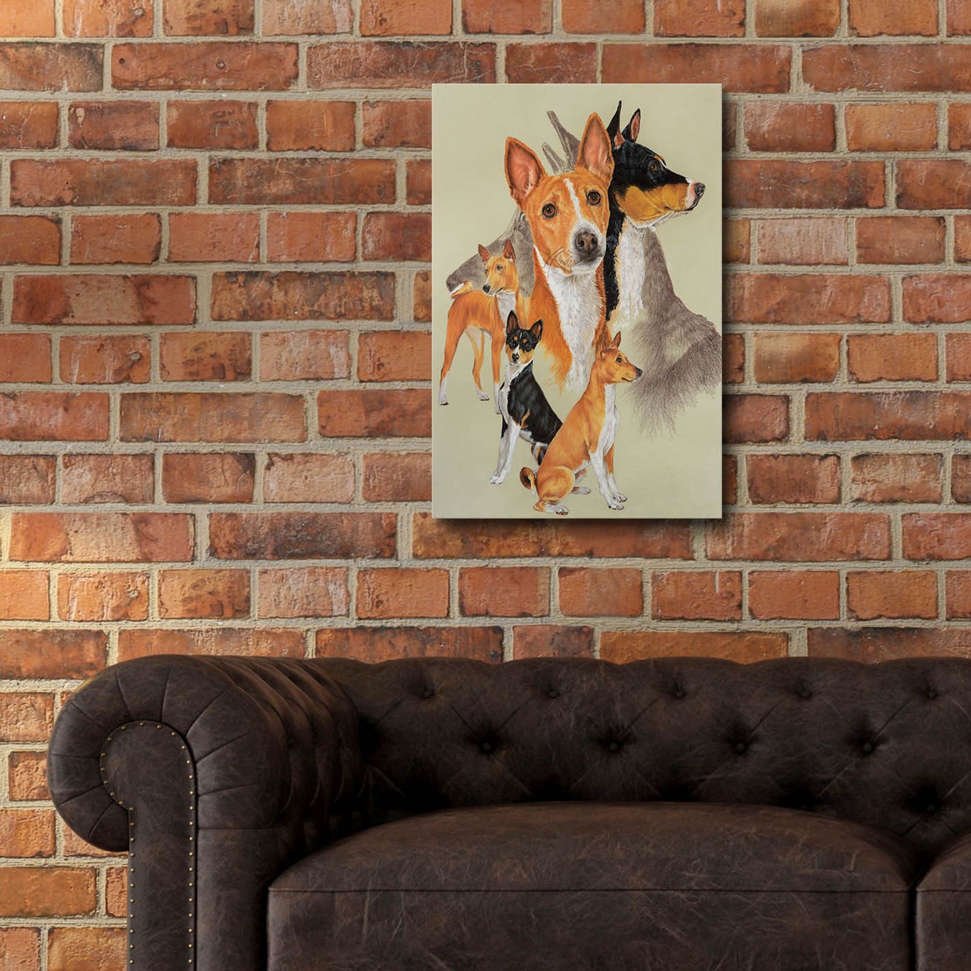 Epic Art 'Basenji and Ghost' by Barbara Keith, Acrylic Glass Wall Art,16x24