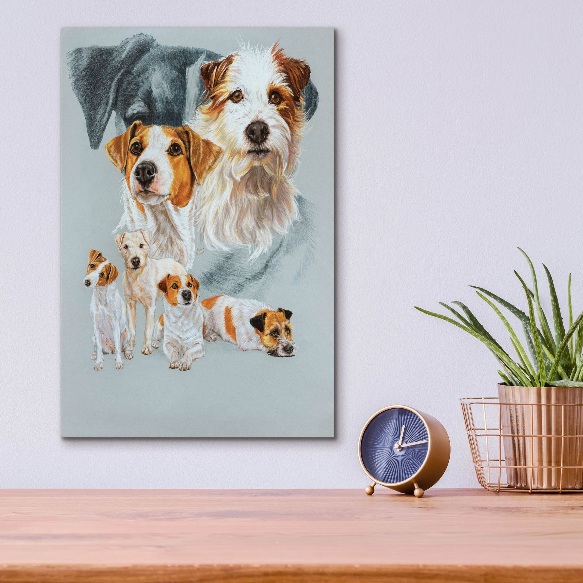 Epic Art 'Jack Russell and Ghost' by Barbara Keith, Acrylic Glass Wall Art,12x16