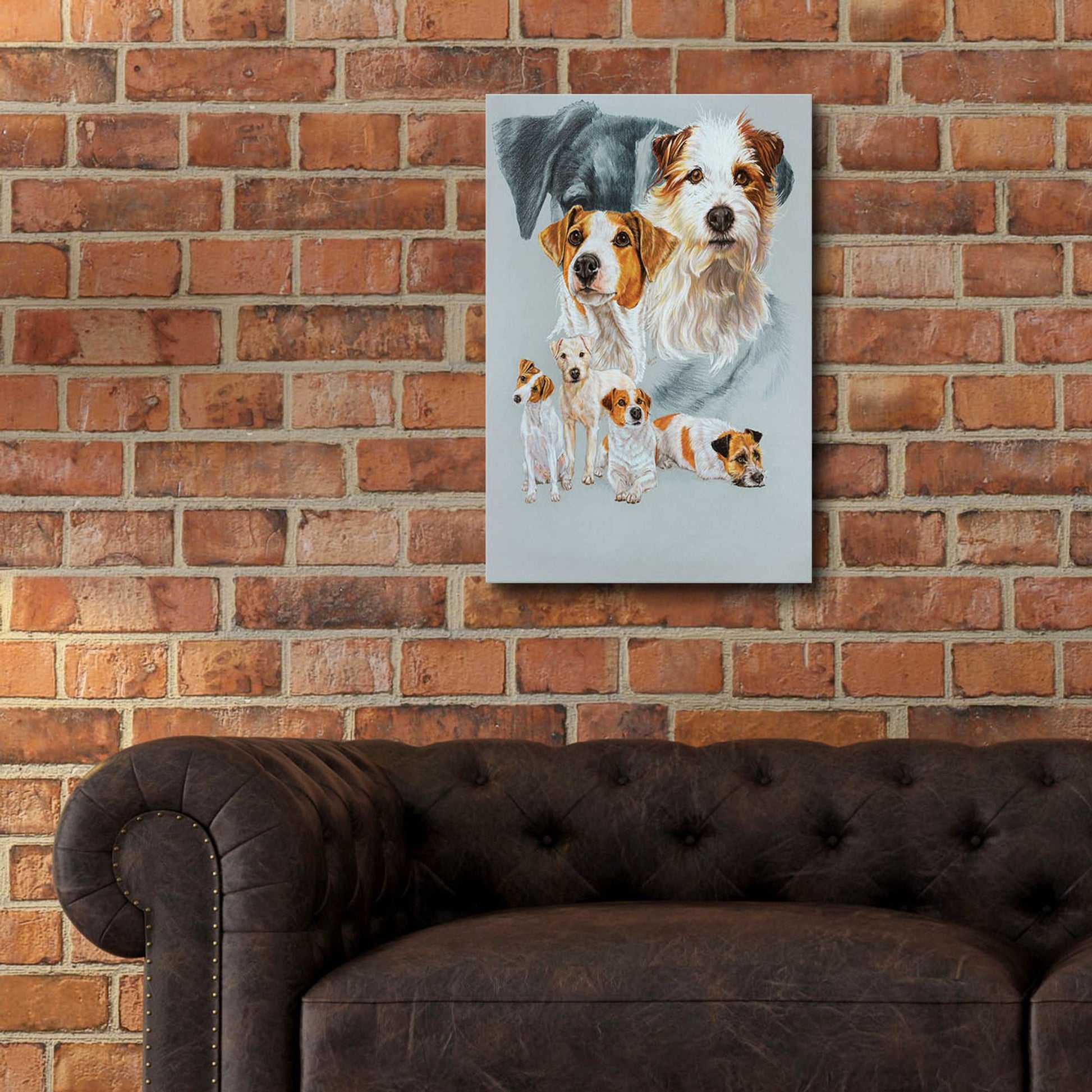 Epic Art 'Jack Russell and Ghost' by Barbara Keith, Acrylic Glass Wall Art,16x24