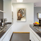 Asian Golden Cat by Barbara Keith - 24x36 acrylic wall art in a room