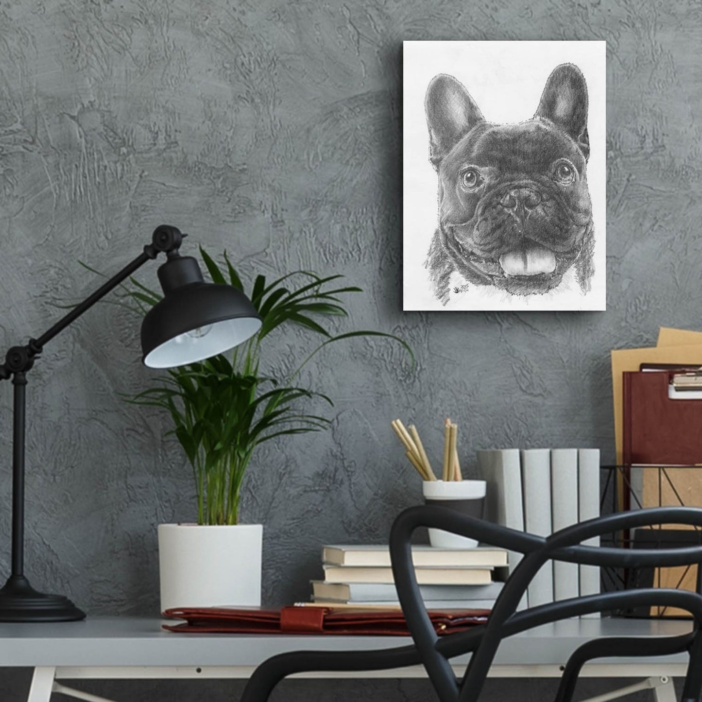 Epic Art 'French Bulldog 3' by Barbara Keith, Acrylic Glass Wall Art,12x16