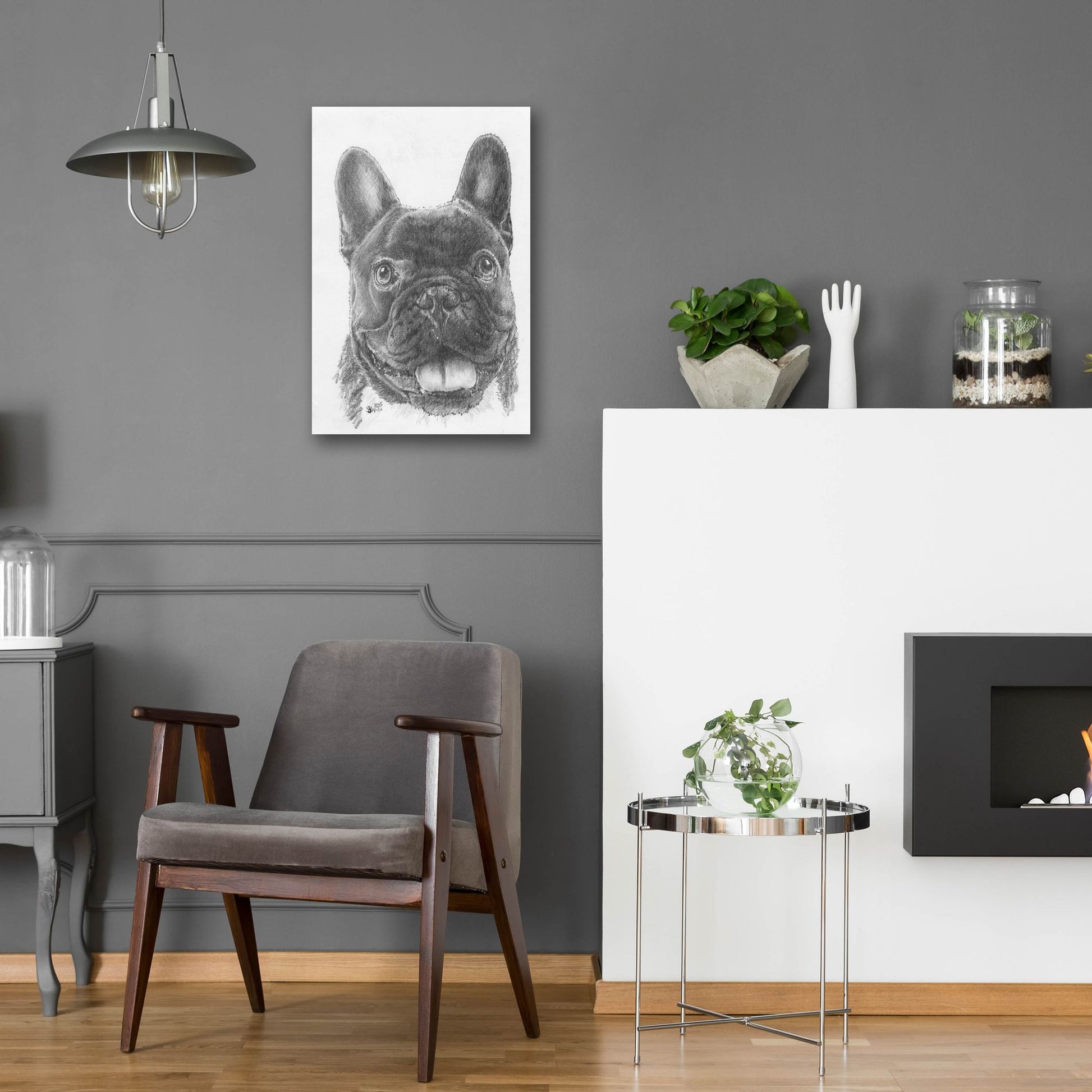 Epic Art 'French Bulldog 3' by Barbara Keith, Acrylic Glass Wall Art,16x24