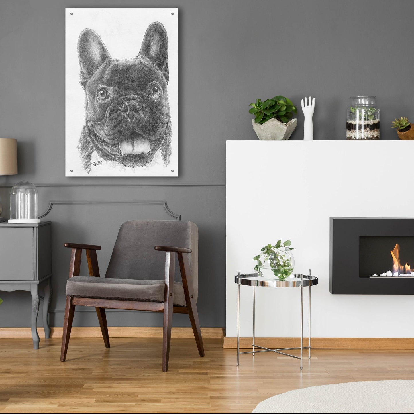 Epic Art 'French Bulldog 3' by Barbara Keith, Acrylic Glass Wall Art,24x36