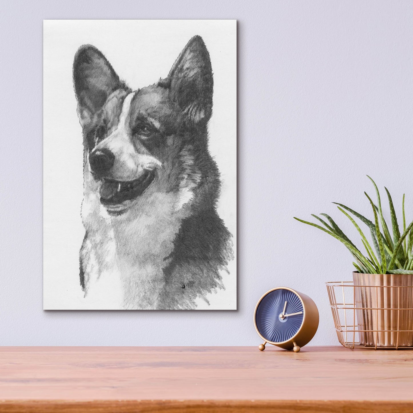 Epic Art 'Welsh Corgi' by Barbara Keith, Acrylic Glass Wall Art,12x16