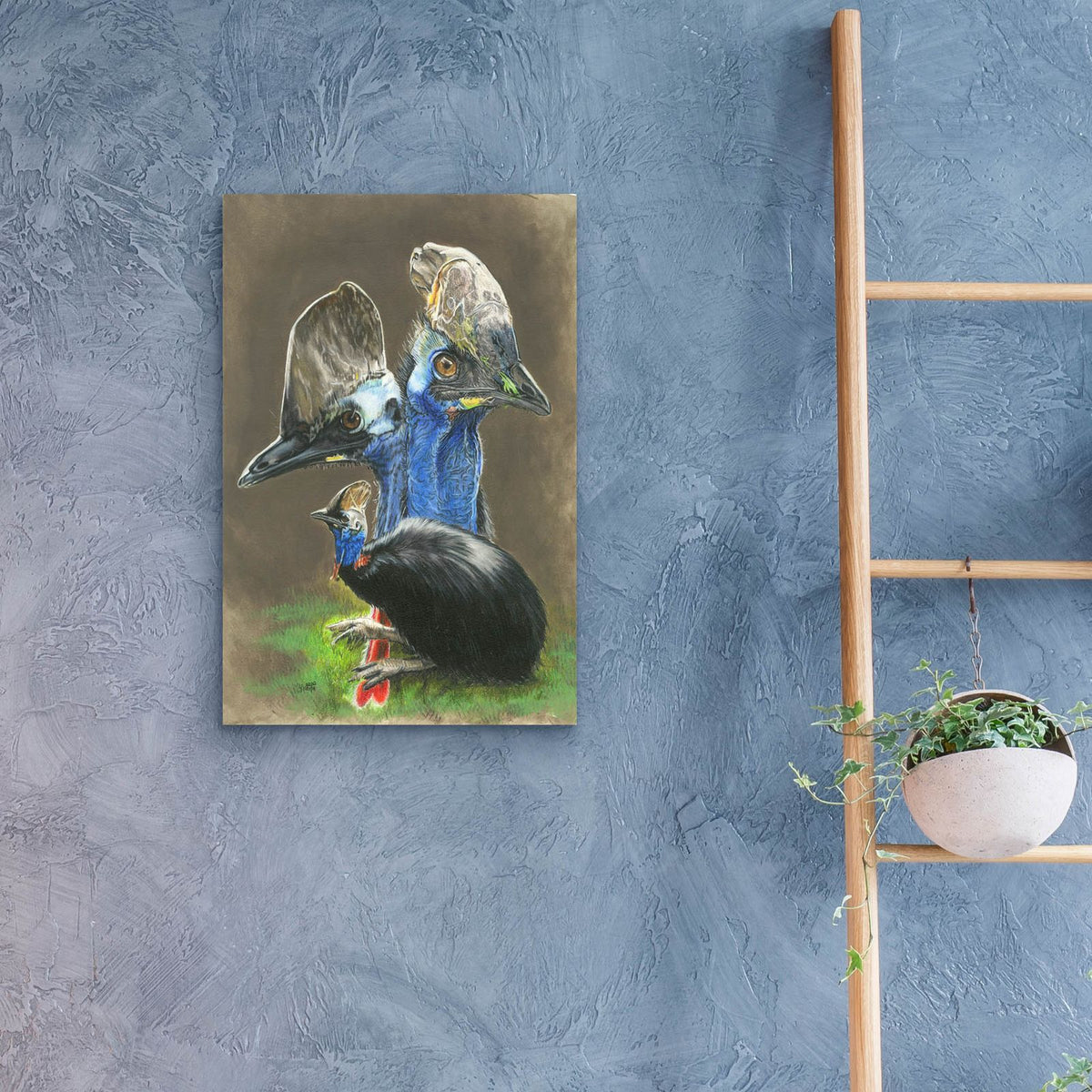Cassawary by Barbara Keith - 16x24 acrylic wall art in a room