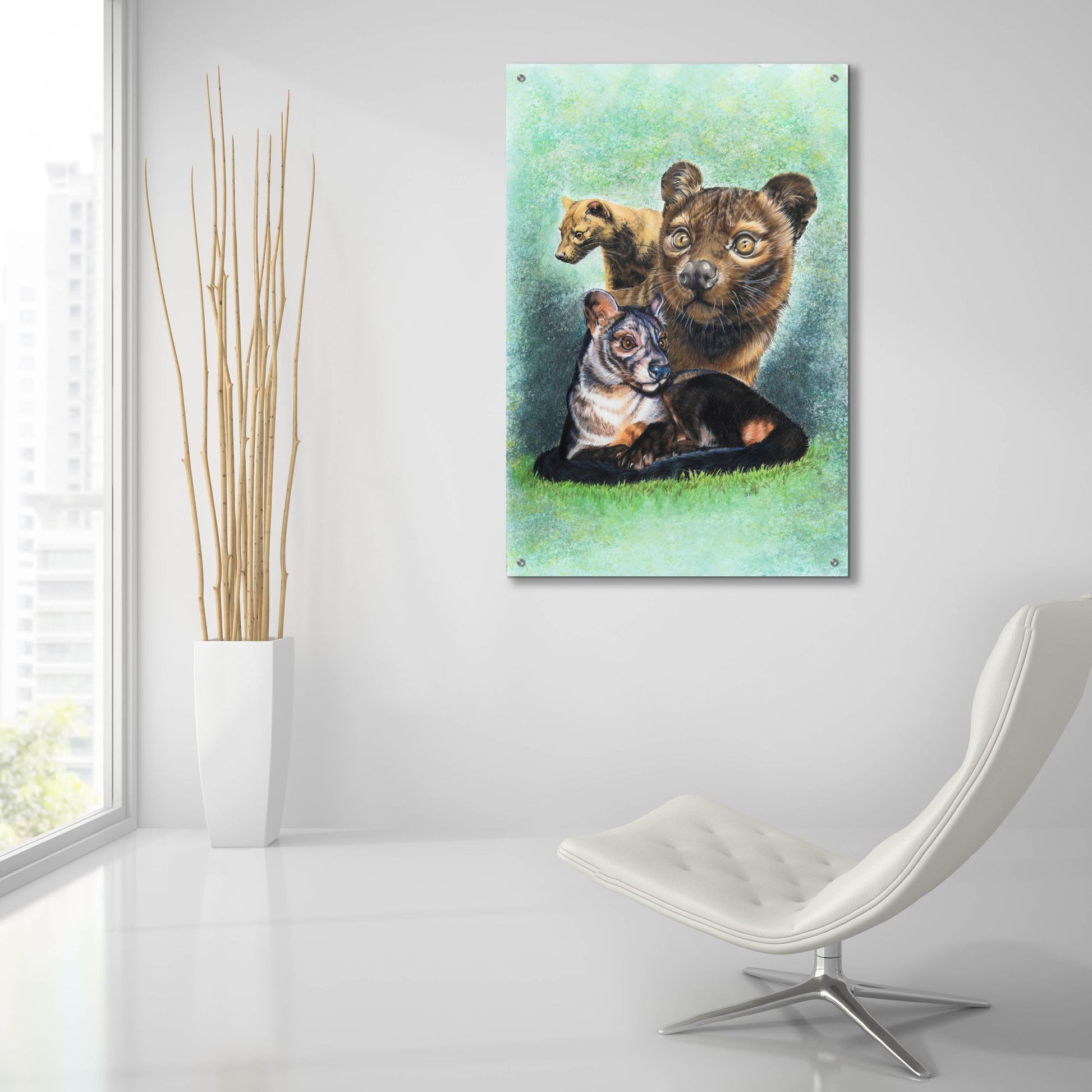 Epic Art 'Fossa' by Barbara Keith, Acrylic Glass Wall Art,24x36