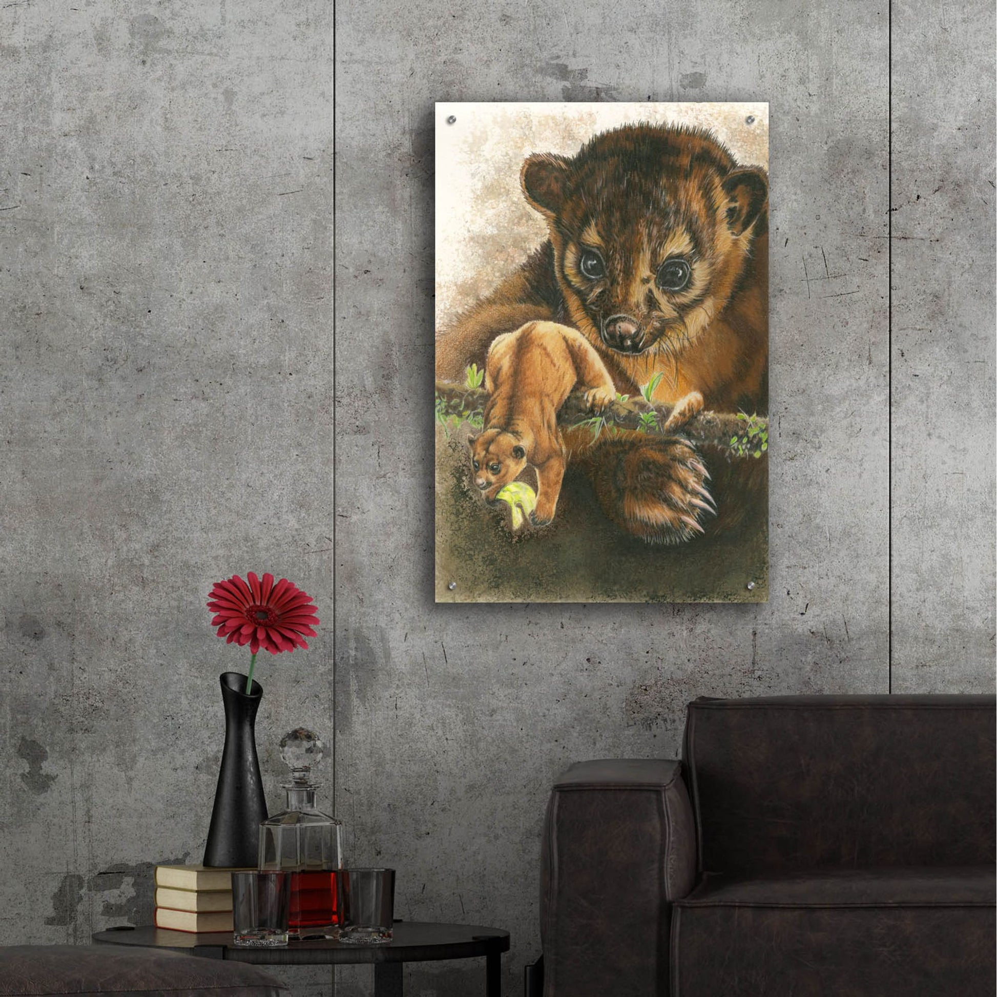 Epic Art 'Kinkajou' by Barbara Keith, Acrylic Glass Wall Art,24x36