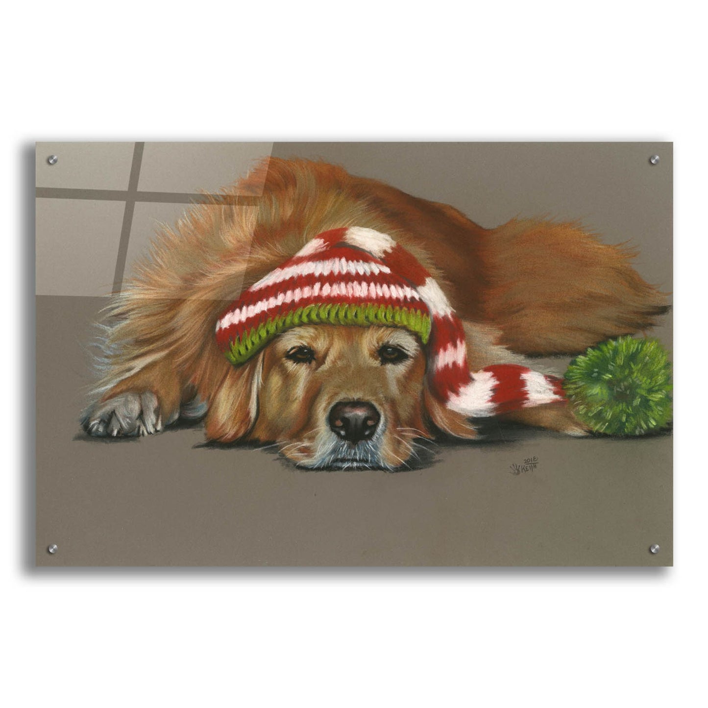 Epic Art 'Bah Humbug' by Barbara Keith, Acrylic Glass Wall Art,36x24