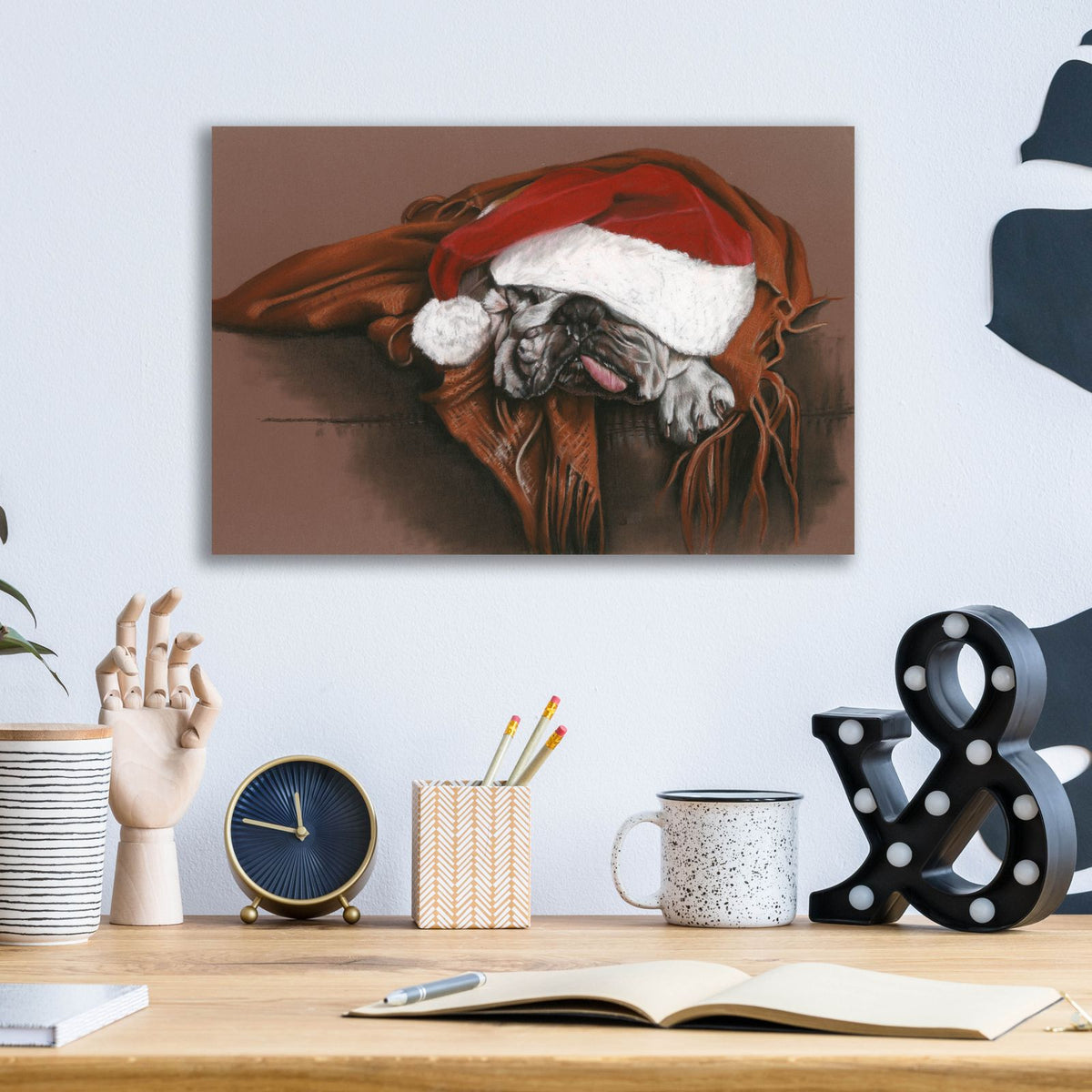 Overworked Elf by Barbara Keith - 16x12 acrylic wall art in a room