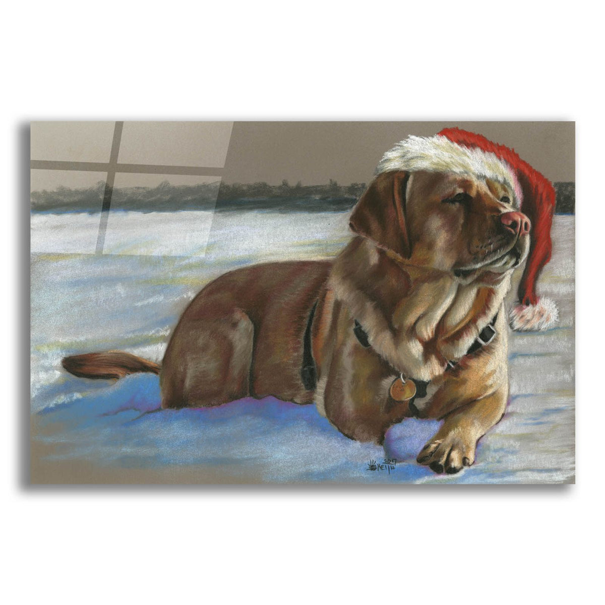 Santa's Fuzzy Elf by Barbara Keith acrylic glass wall art