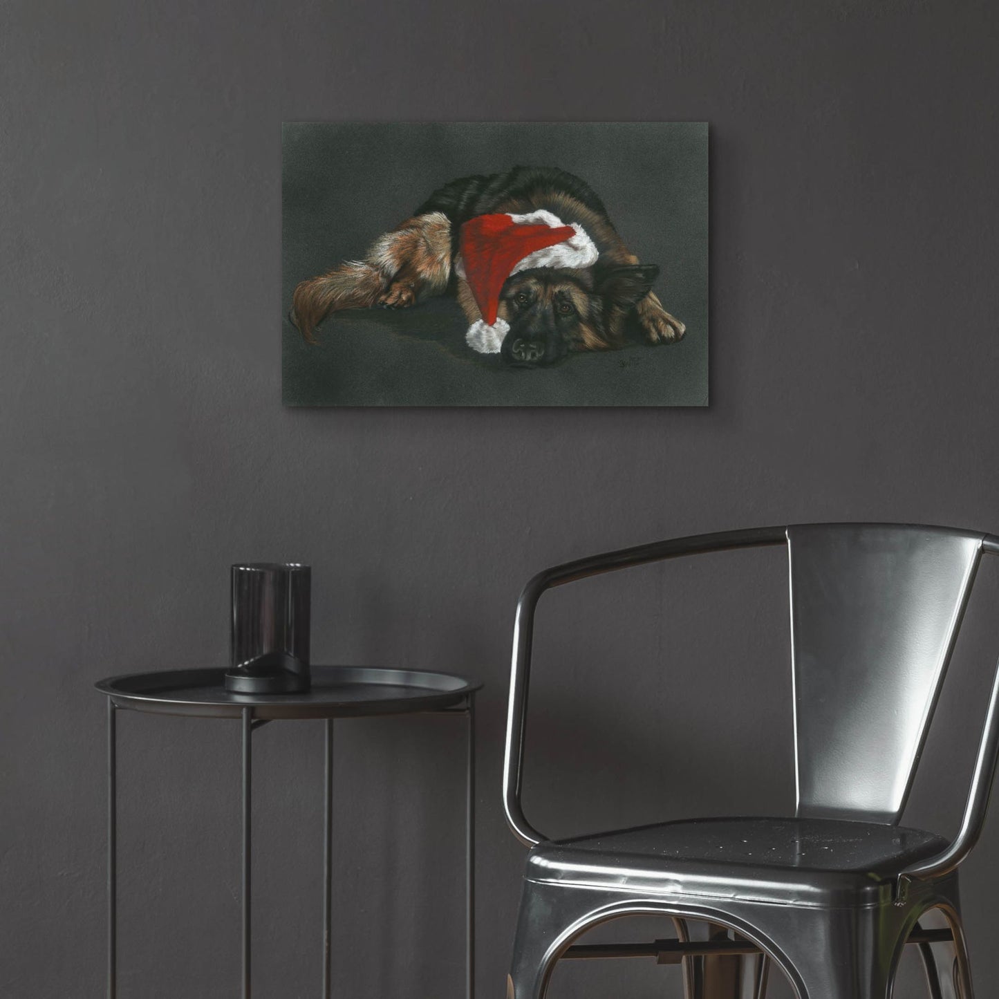 Epic Art 'Weihnachts Hound' by Barbara Keith, Acrylic Glass Wall Art,24x16