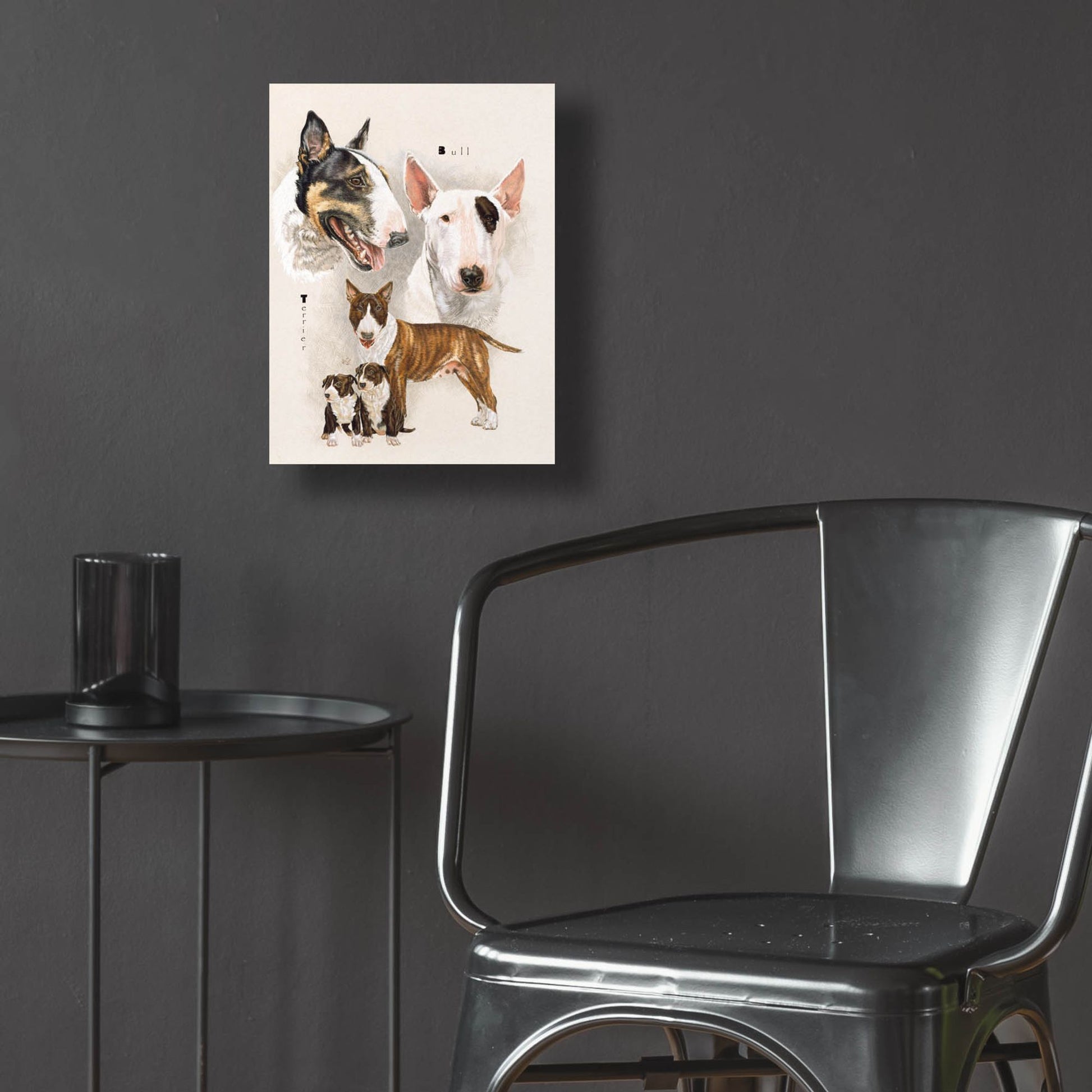 Epic Art 'Bull Terrier' by Barbara Keith, Acrylic Glass Wall Art,12x16