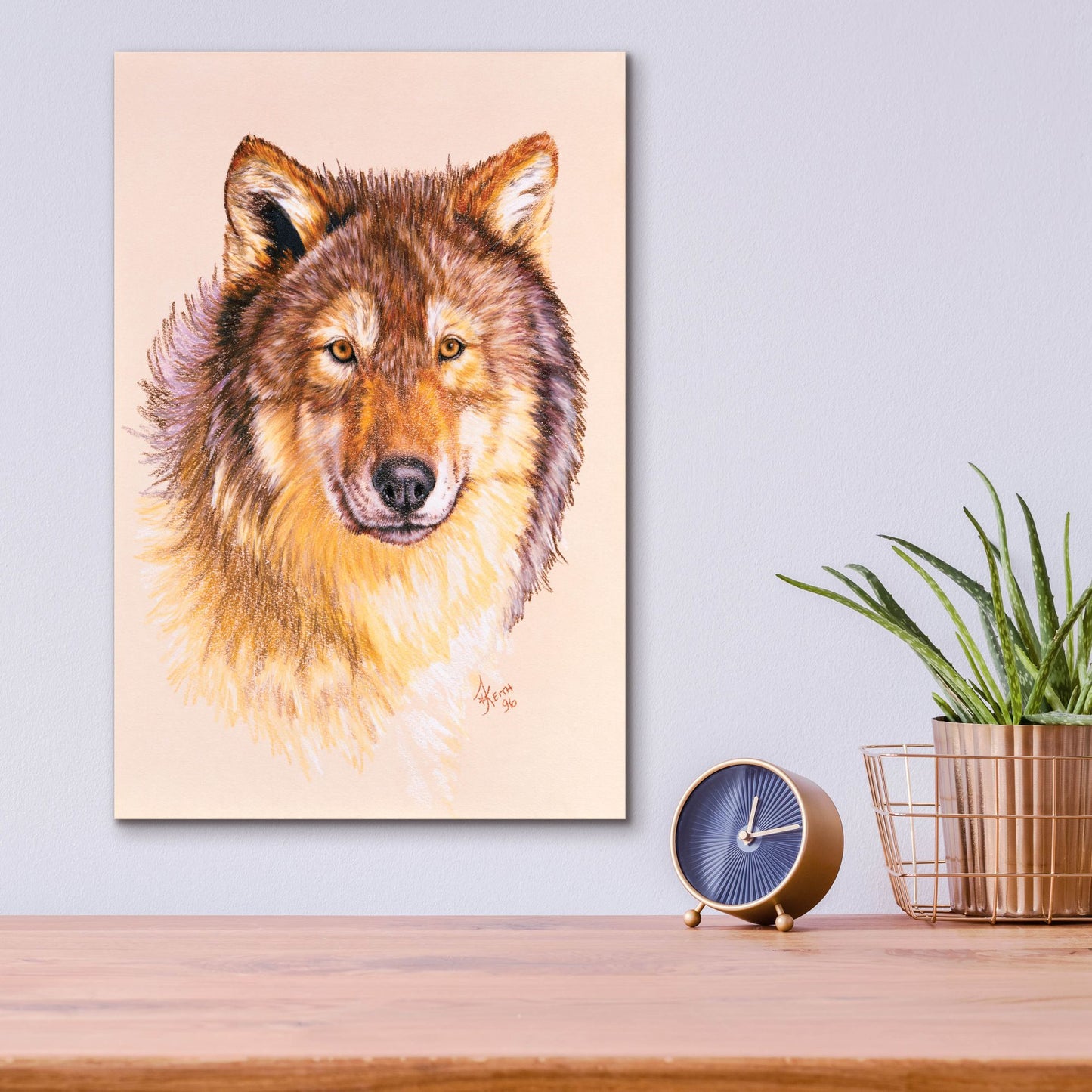 Epic Art 'Lobo' by Barbara Keith, Acrylic Glass Wall Art,12x16