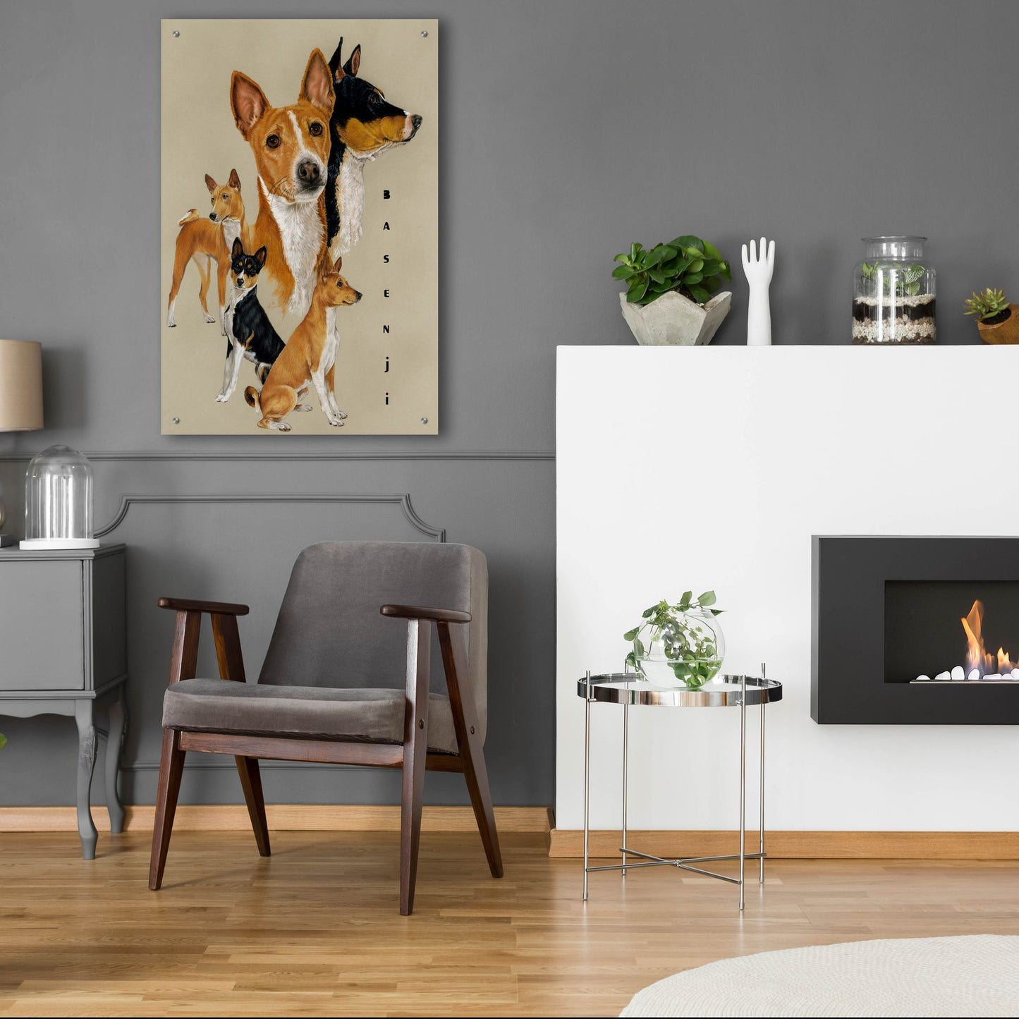 Epic Art 'Basenji' by Barbara Keith, Acrylic Glass Wall Art,24x36