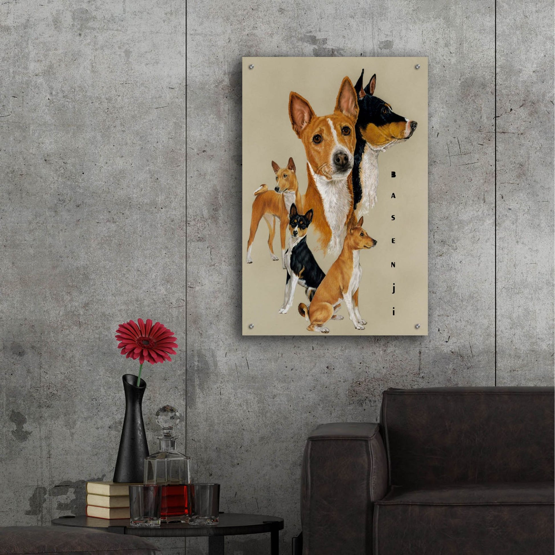 Epic Art 'Basenji' by Barbara Keith, Acrylic Glass Wall Art,24x36