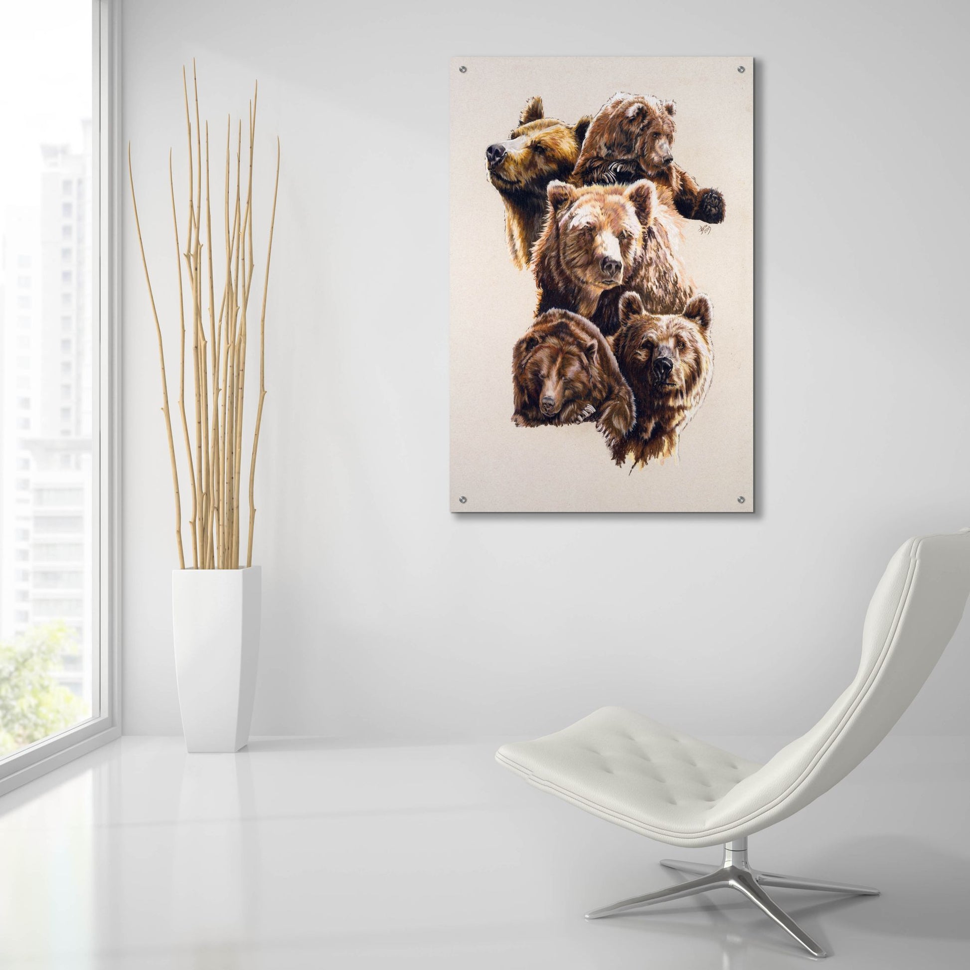 Epic Art 'Bear With Me' by Barbara Keith, Acrylic Glass Wall Art,24x36