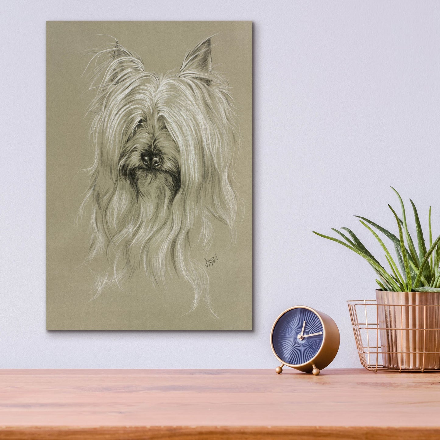 Epic Art 'Silky Terrier' by Barbara Keith, Acrylic Glass Wall Art,12x16