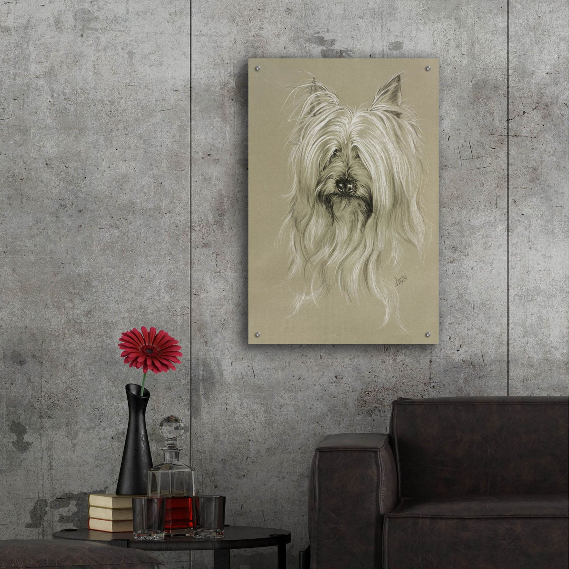 Epic Art 'Silky Terrier' by Barbara Keith, Acrylic Glass Wall Art,24x36