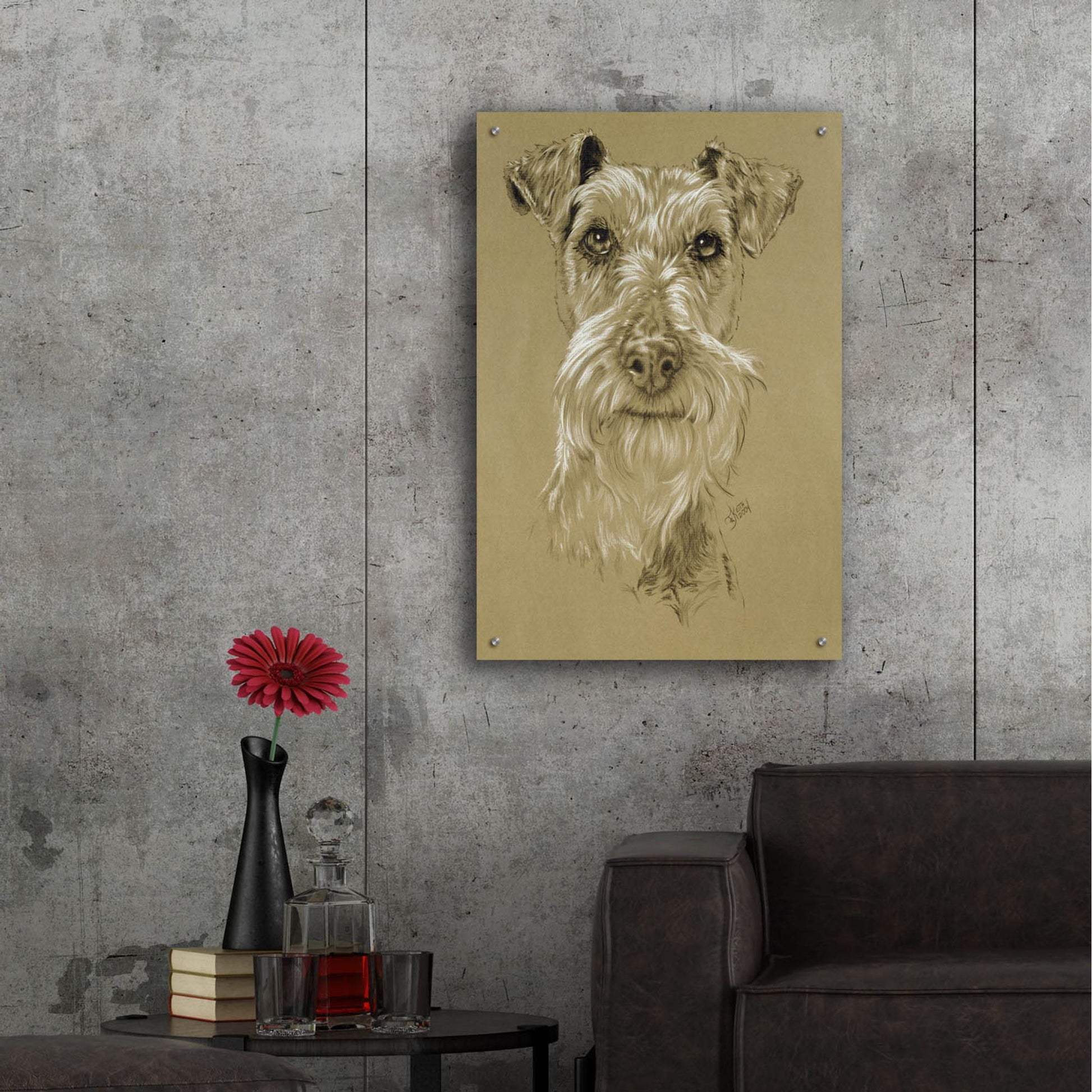 Epic Art 'Irish Terrier' by Barbara Keith, Acrylic Glass Wall Art,24x36