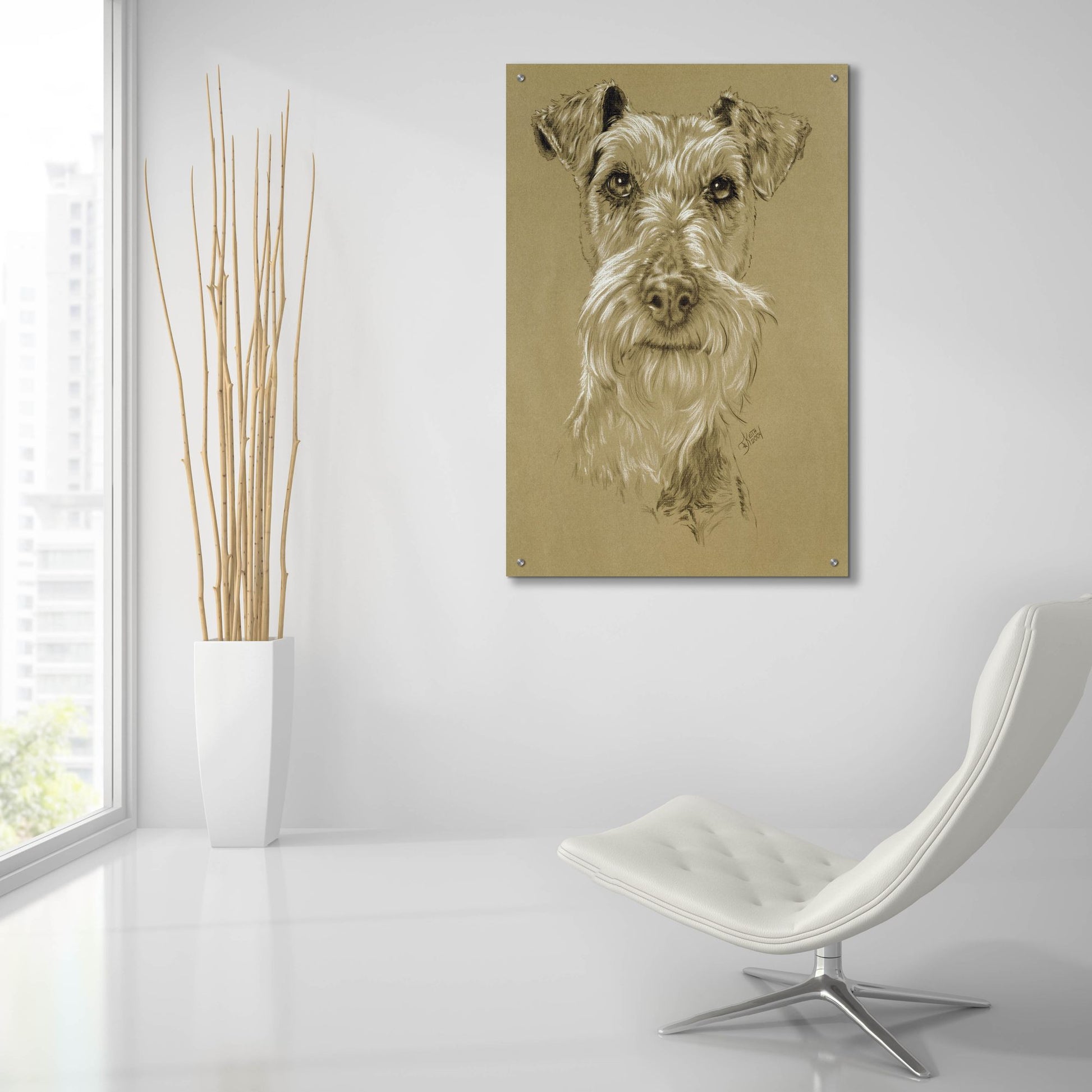 Epic Art 'Irish Terrier' by Barbara Keith, Acrylic Glass Wall Art,24x36