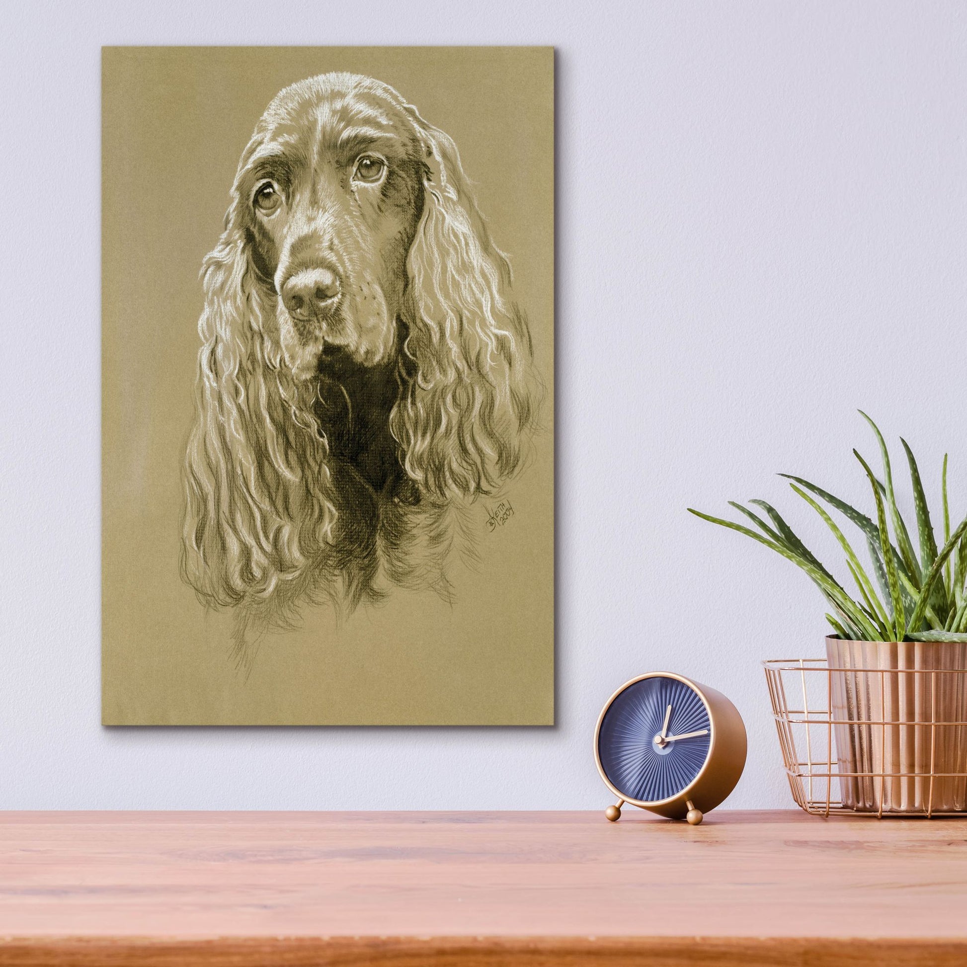 Epic Art 'Field Spaniel' by Barbara Keith, Acrylic Glass Wall Art,12x16