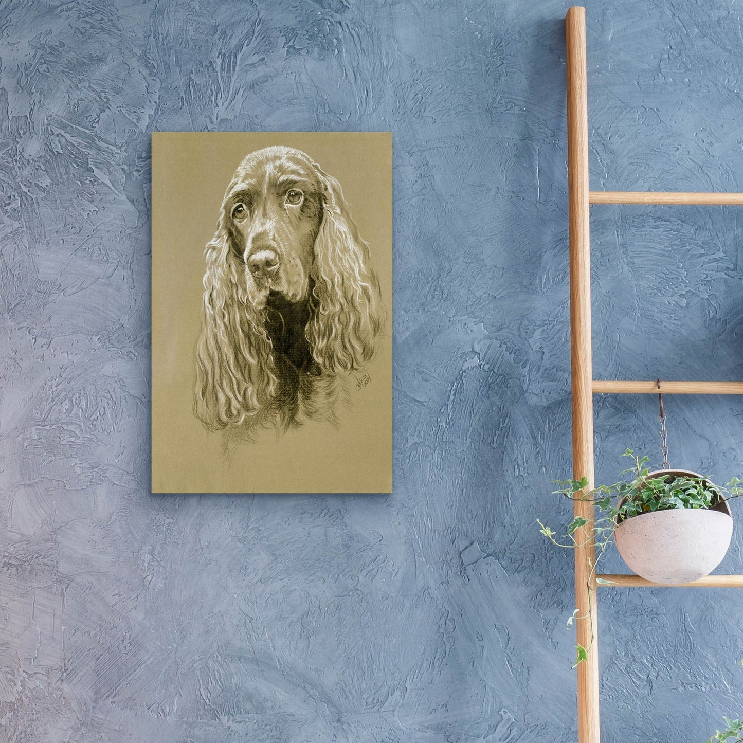 Epic Art 'Field Spaniel' by Barbara Keith, Acrylic Glass Wall Art,16x24