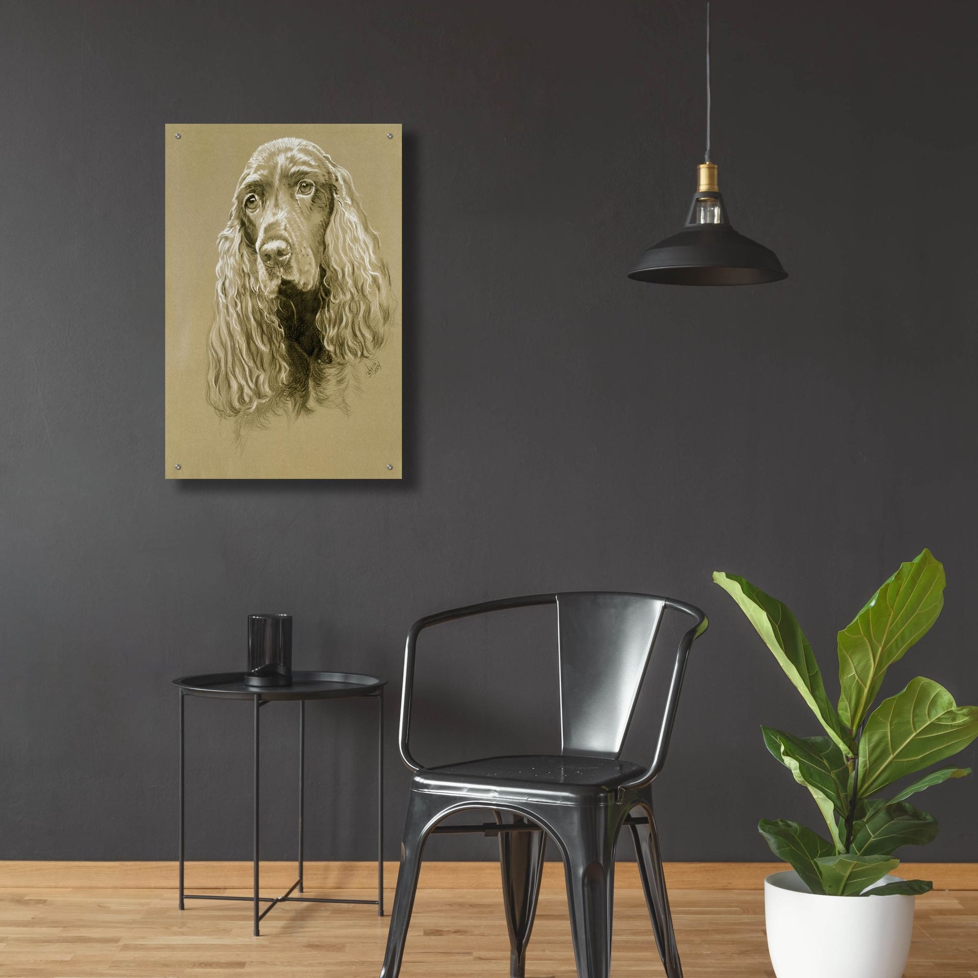 Epic Art 'Field Spaniel' by Barbara Keith, Acrylic Glass Wall Art,24x36