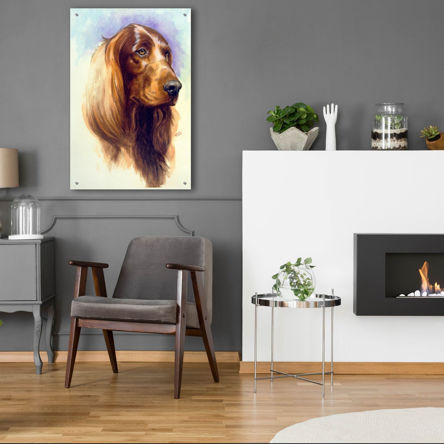 Epic Art 'Irish Setter' by Barbara Keith, Acrylic Glass Wall Art,24x36